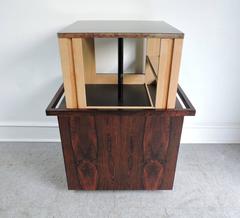 Kai Kristiansen Mid-Century Danish Modern Hydraulic Rosewood Bar Cart