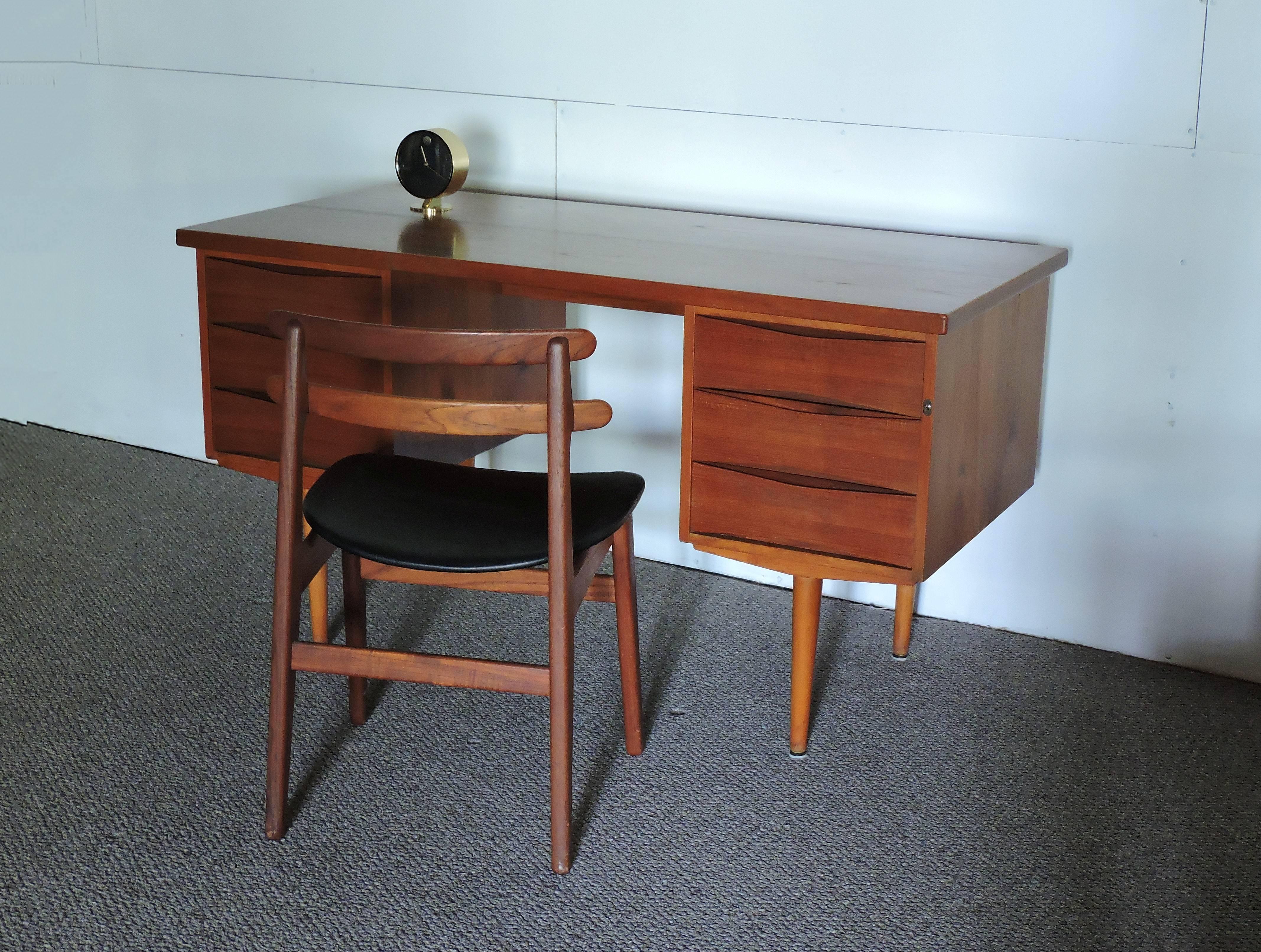 mid century teak desk