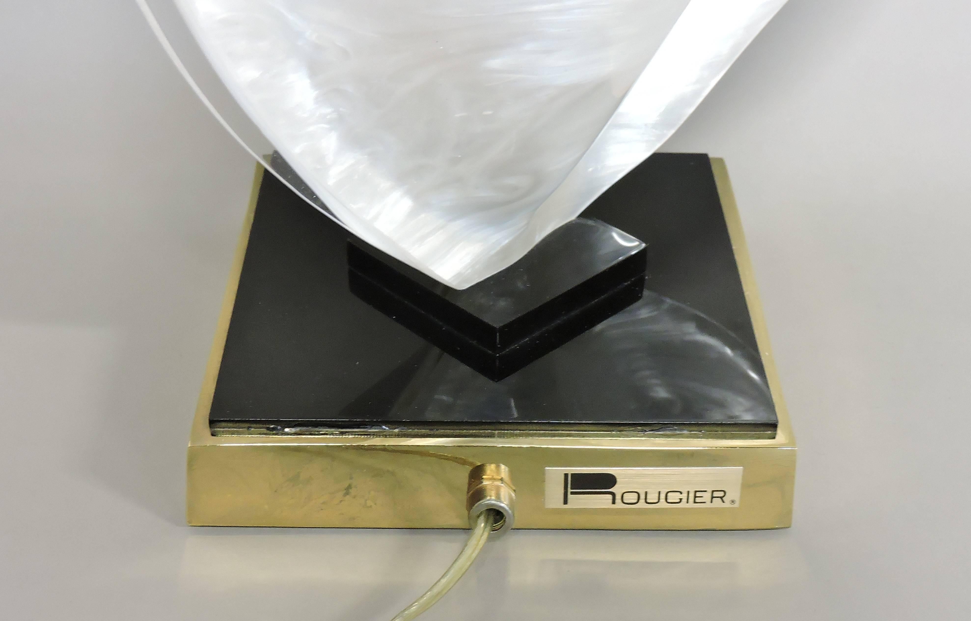 Rougier Mid-Century Modern Organic Free-Form Acrylic Table Lamp 2
