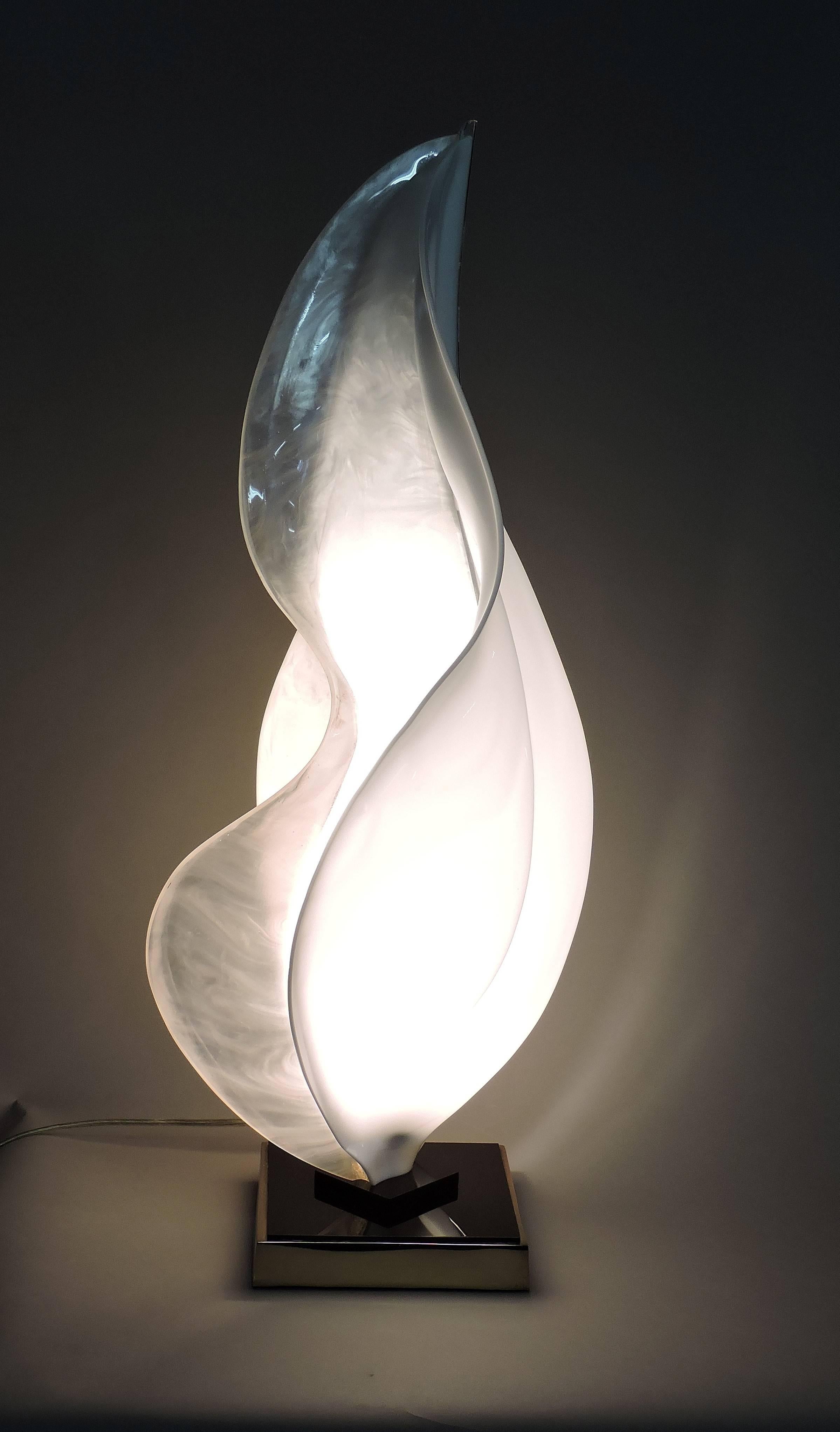 Rougier Mid-Century Modern Organic Free-Form Acrylic Table Lamp 3