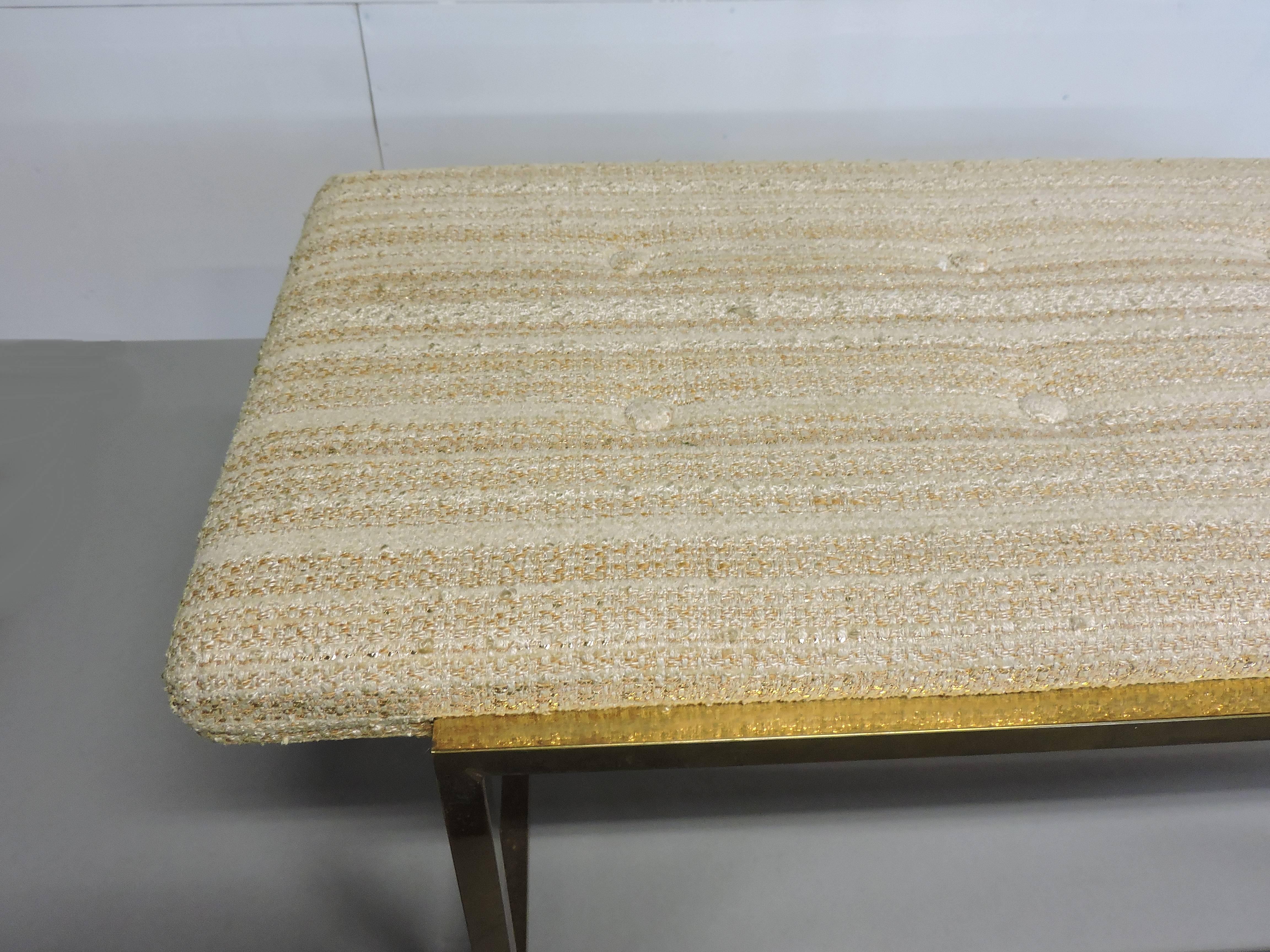 Edward Wormley for Dunbar Mid-Century Modern Brass Bench, Model 5429 In Good Condition In Chesterfield, NJ