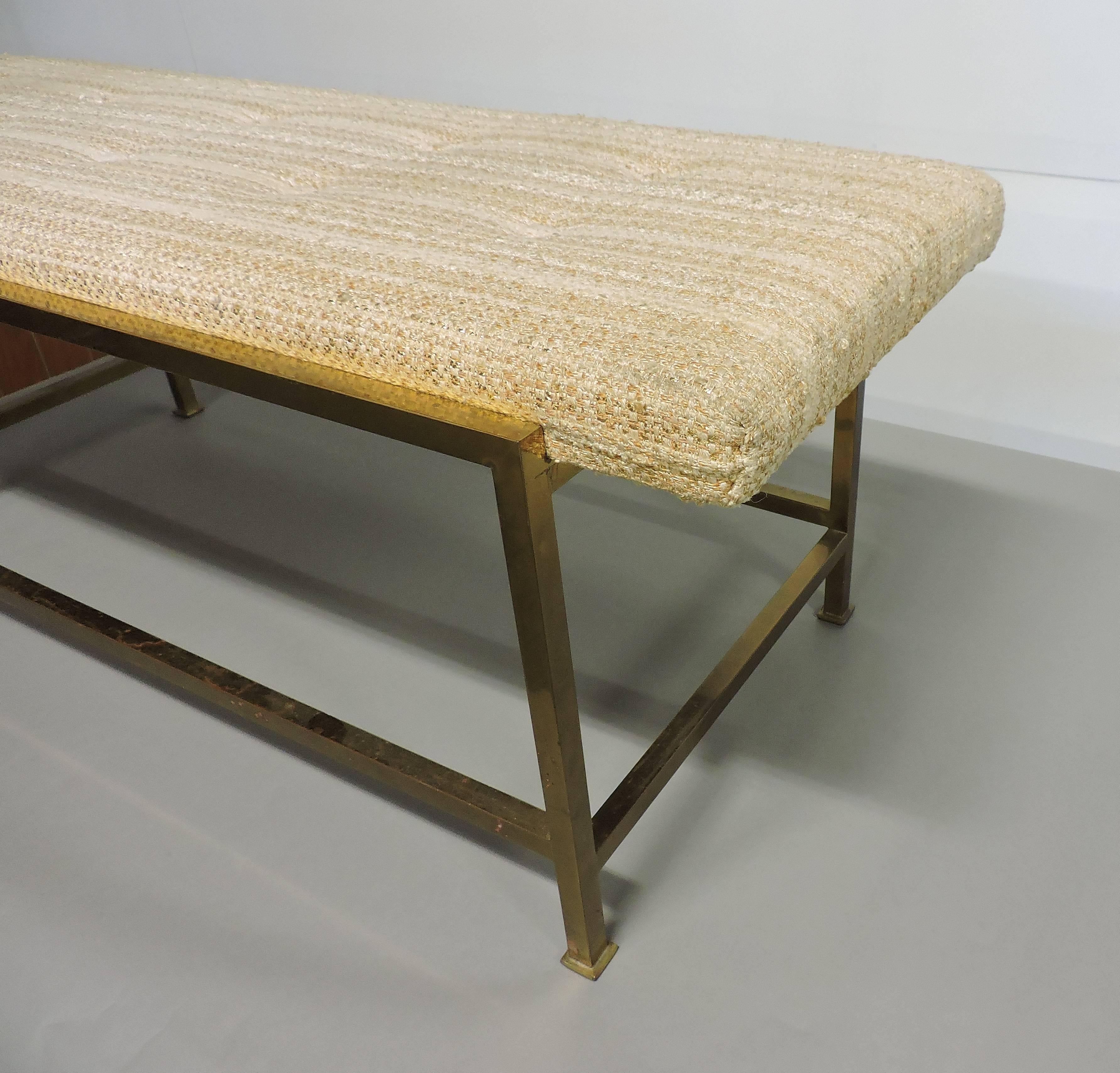 Mid-20th Century Edward Wormley for Dunbar Mid-Century Modern Brass Bench, Model 5429