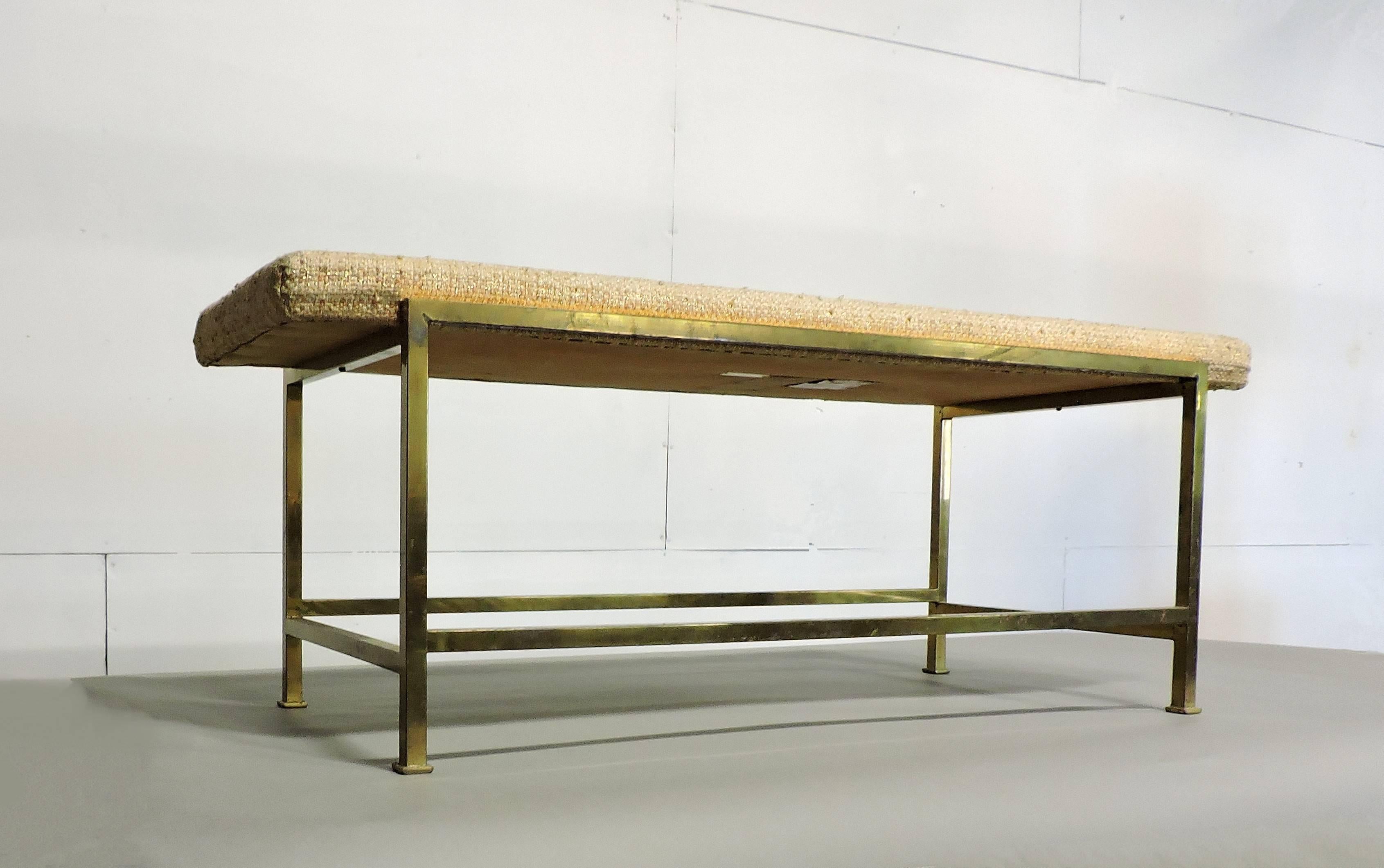 Edward Wormley for Dunbar Mid-Century Modern Brass Bench, Model 5429 4