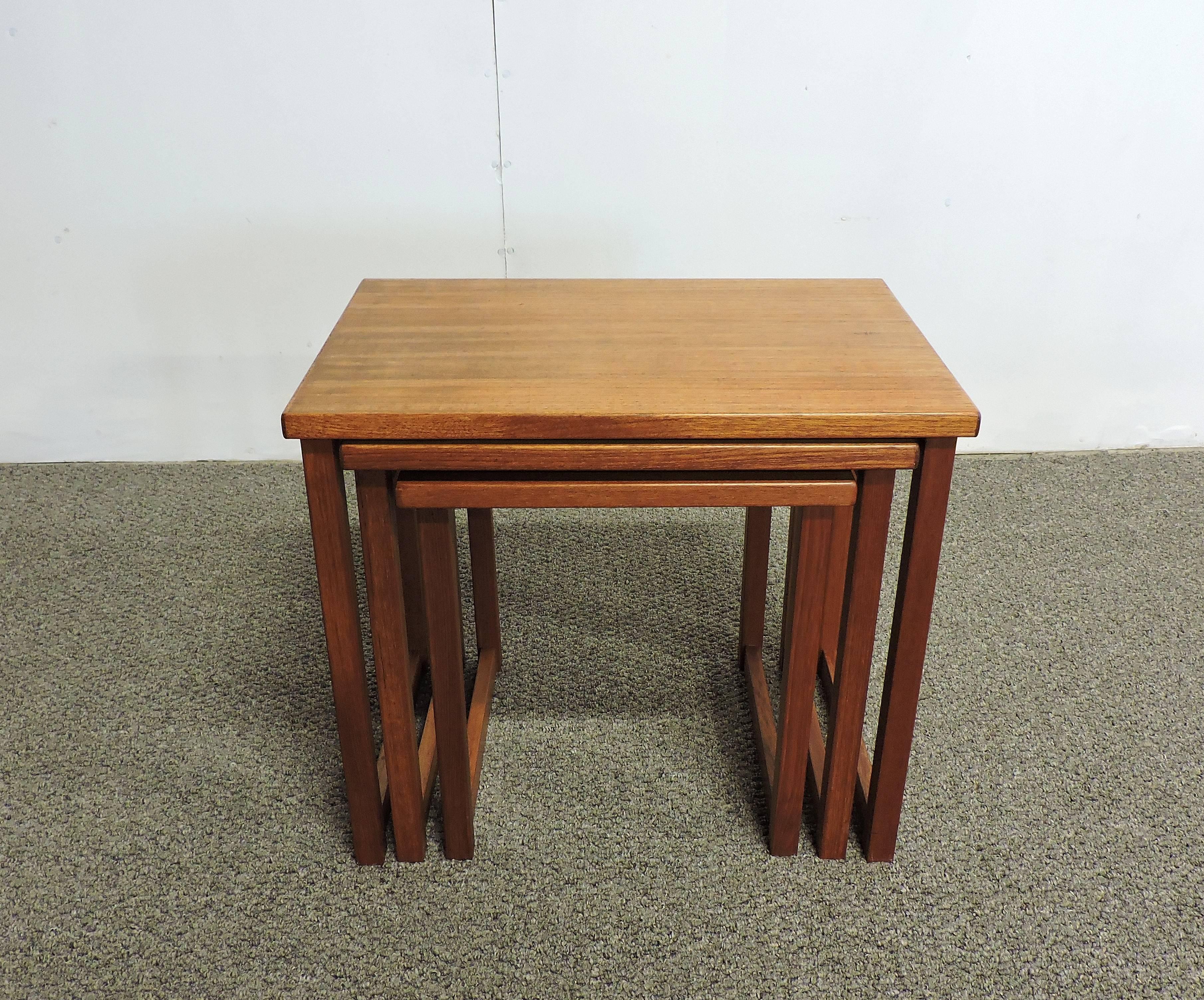 Mid-20th Century Mid-Century Danish Modern Teak Nesting Tables, Svante Skogh Style
