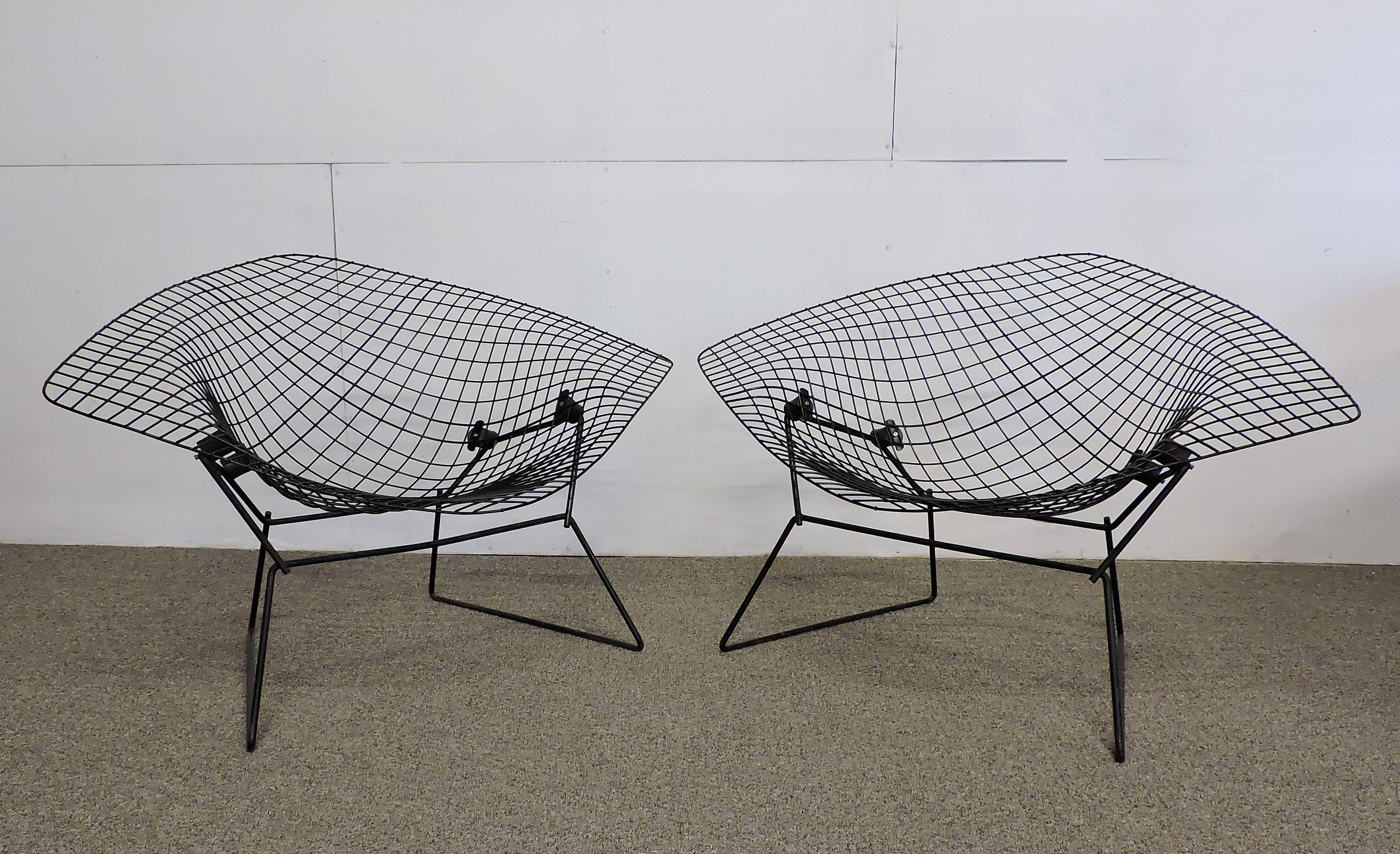 Original Large Mid-Century Modern Harry Bertoia Diamond Chair for Knoll 1