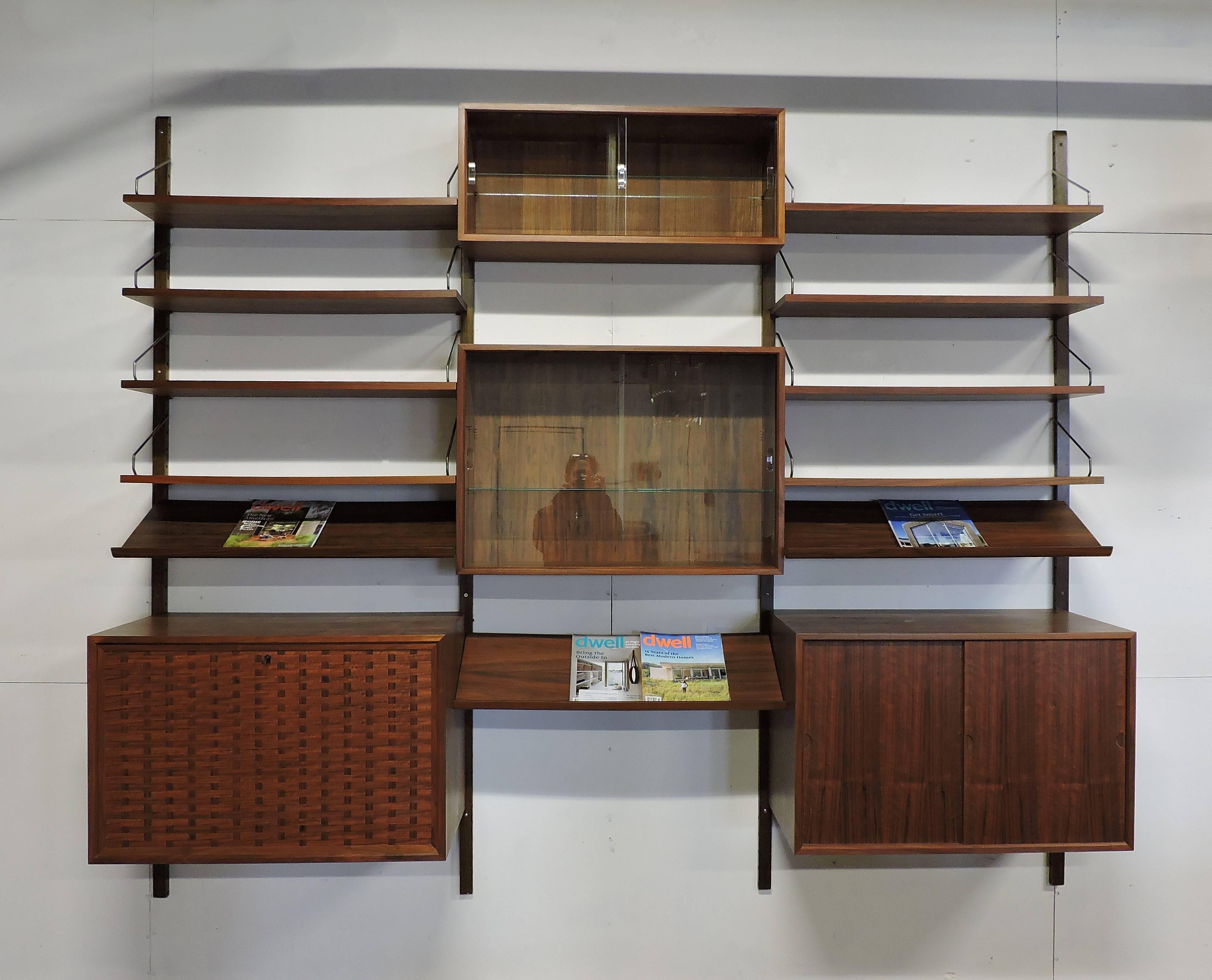 Poul Cadovius Midcentury Danish Modern Walnut Cado Royal Modular Wall Unit 5