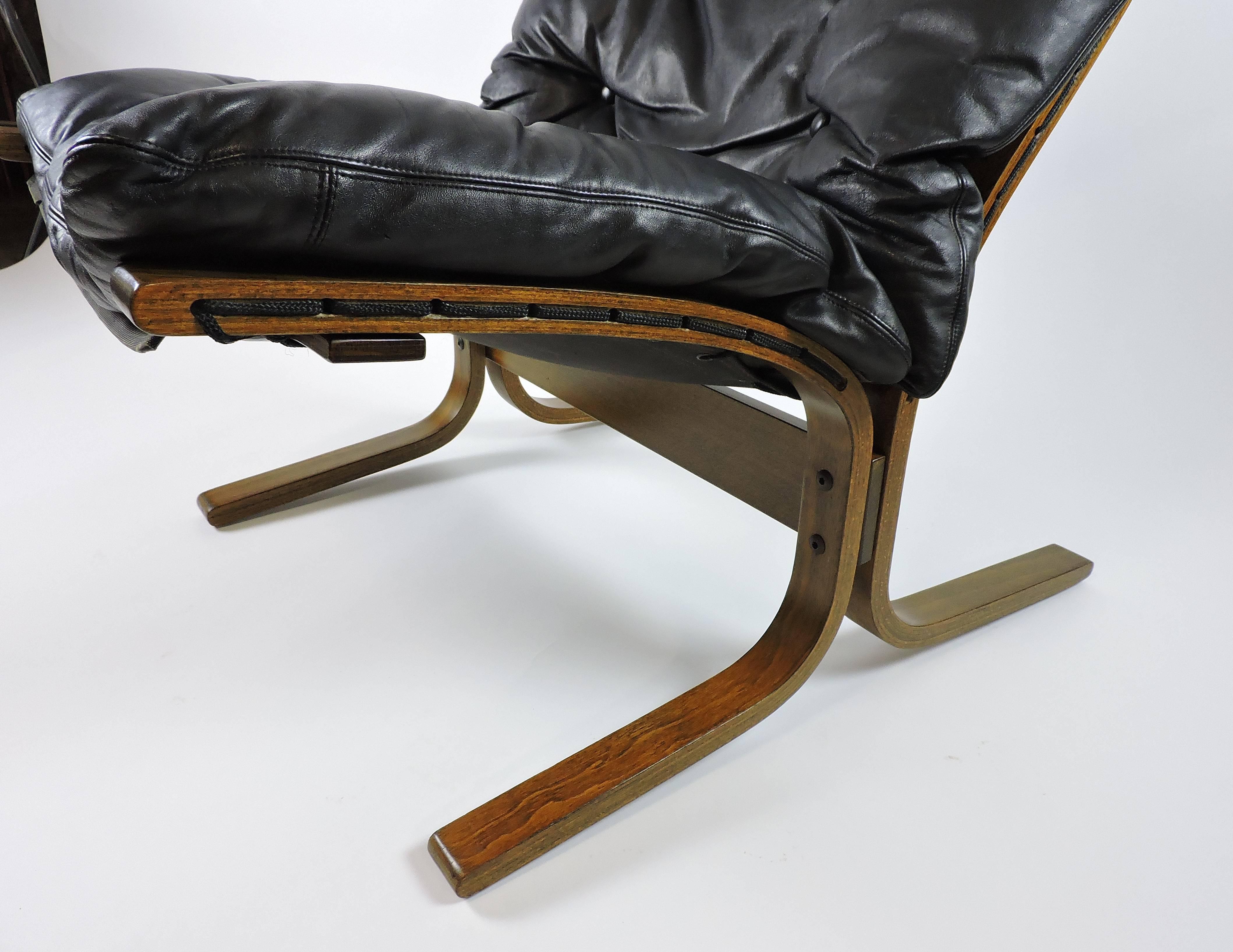 Ingmar Relling Westnofa Danish Modern Siesta Sling Lounge Chair In Good Condition In Chesterfield, NJ