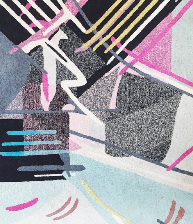 1980s Modern Abstract Area Rug For Sale at 1stDibs