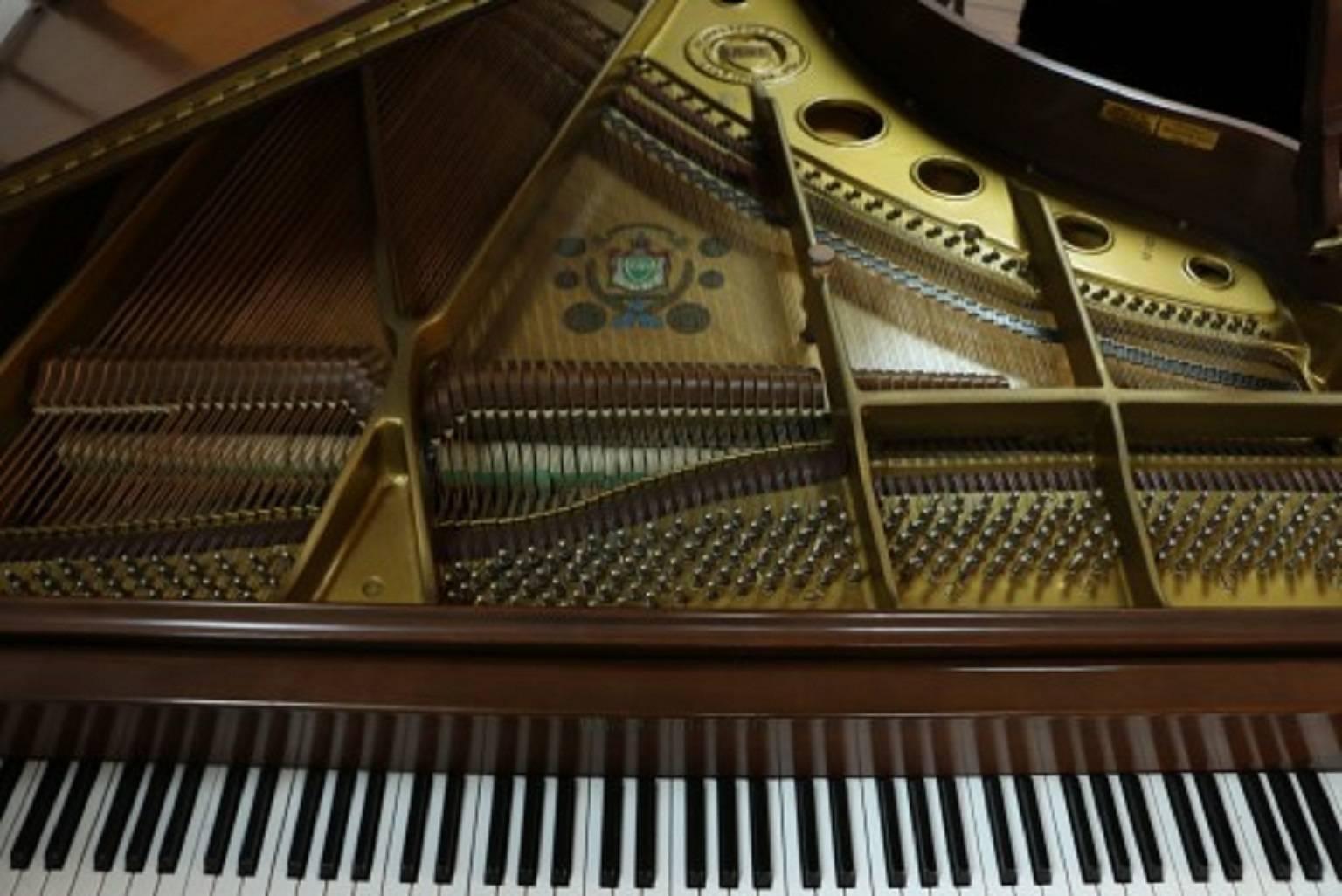 Art Case Knabe Baby Grand Piano 1978 Beautiful Chocolate Mahogany  4