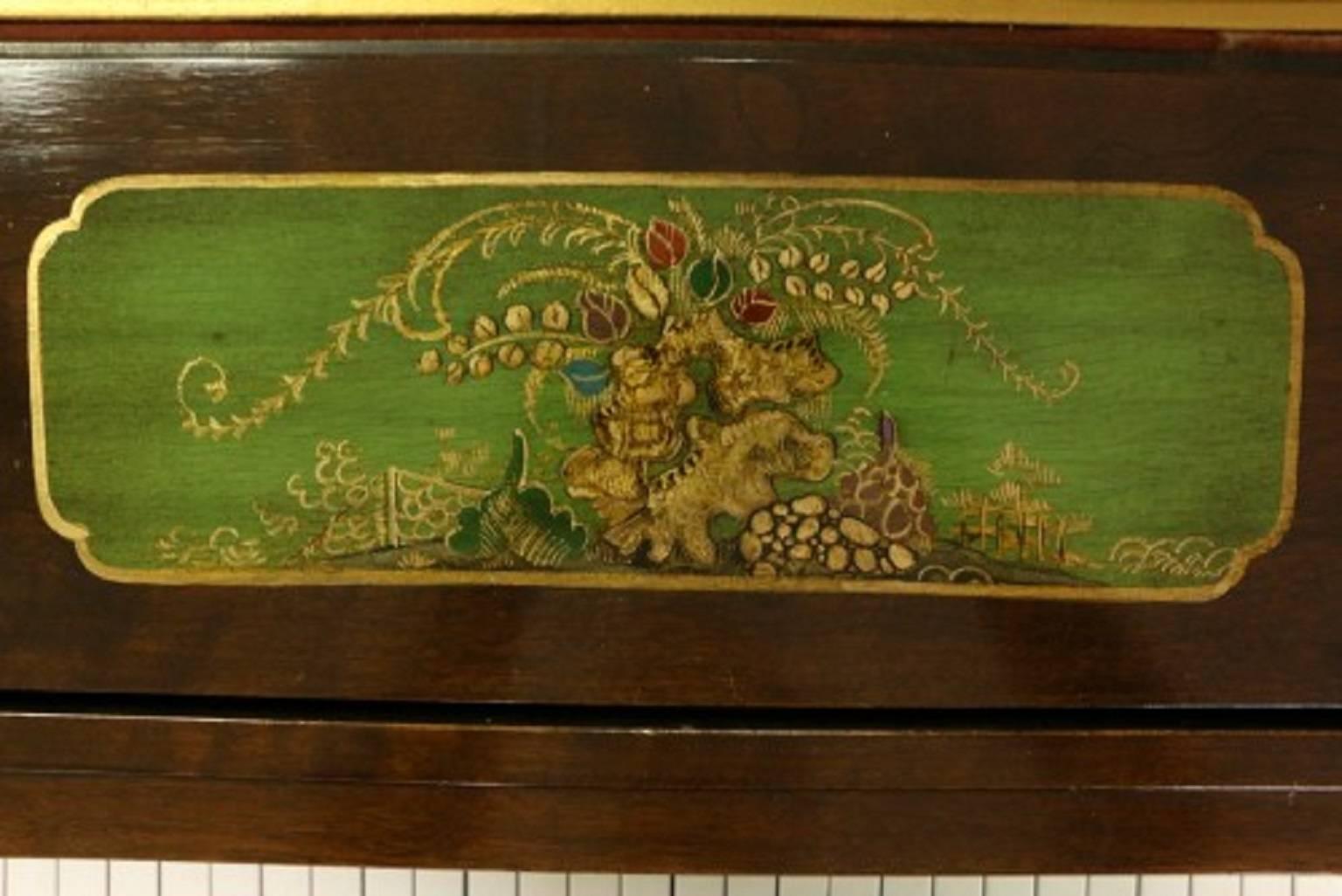Art Case Piano Chinoiserie Style Hand Painted Masterpiece by Weber For Sale 1