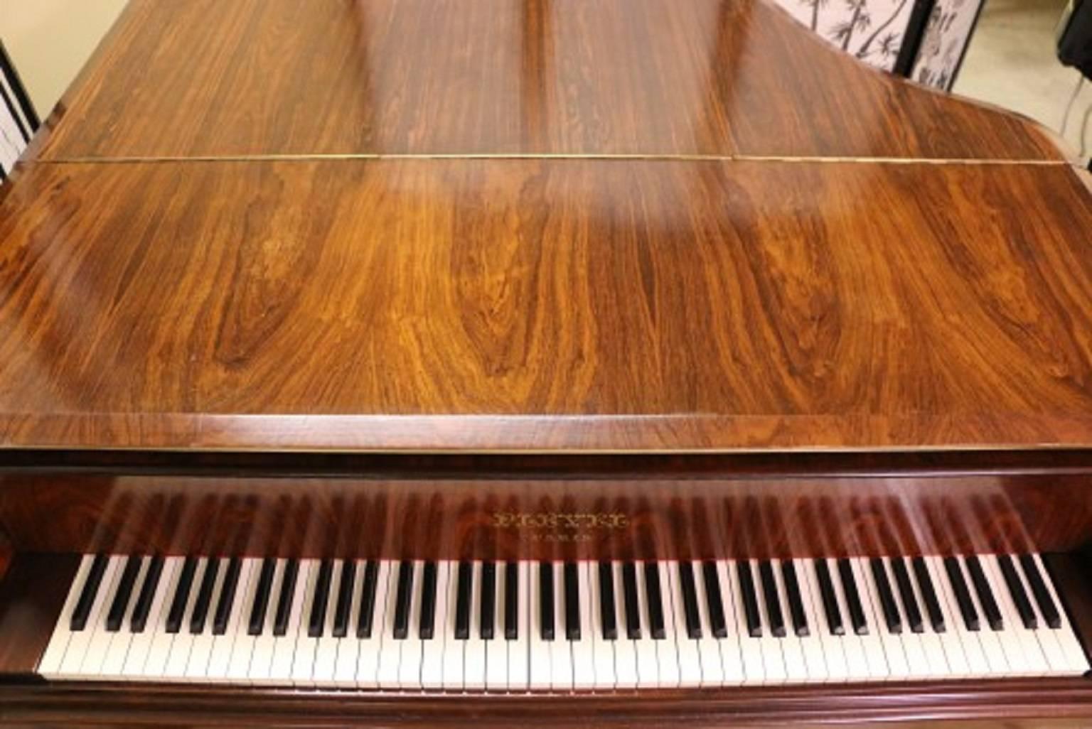 French Art Case Pleyel Grand Piano Hand Painted Rosewood 