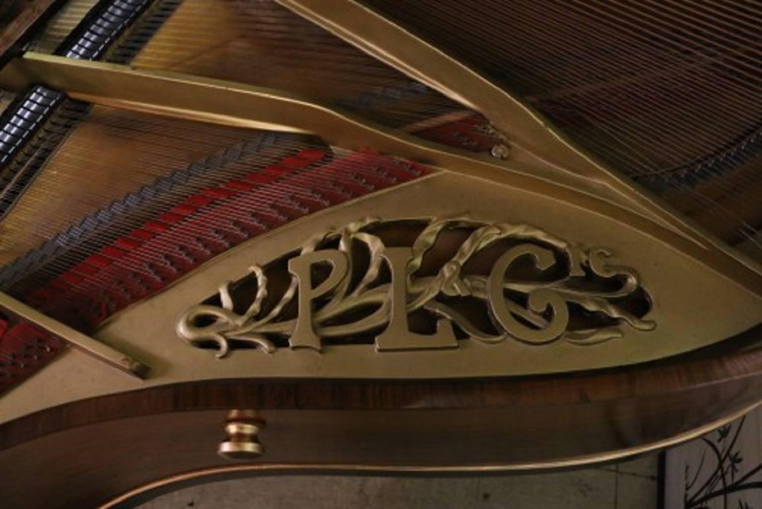 Art Case Pleyel Grand Piano Hand Painted Rosewood  2