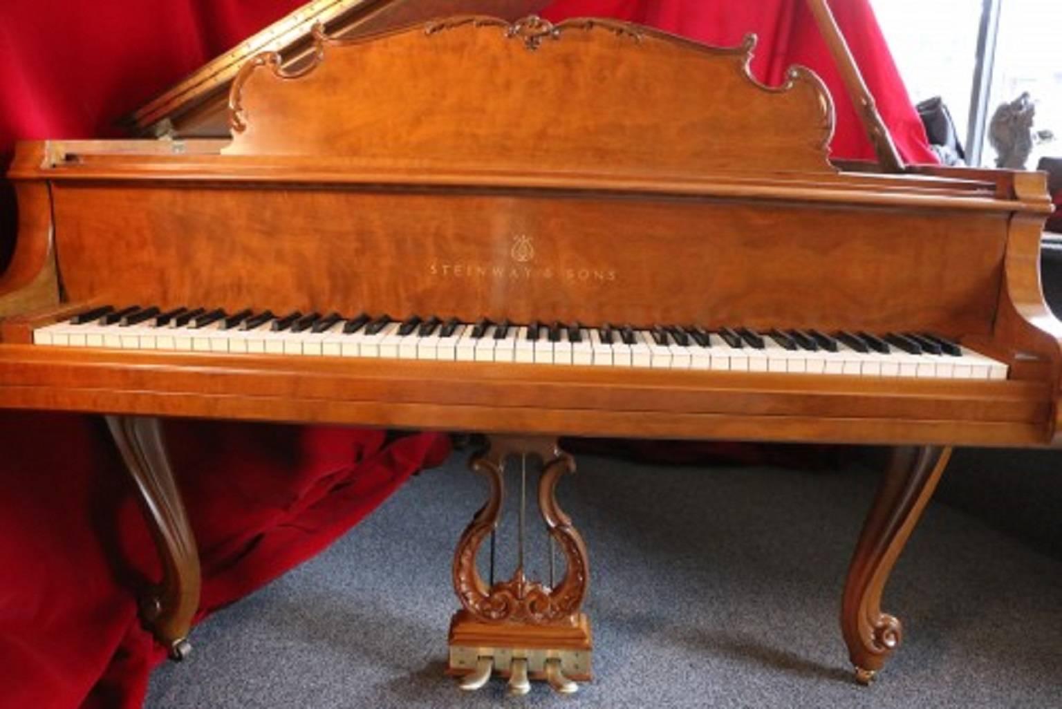 See and hear more about this magnificent piano on the video at the bottom of Sonny's Luxury Art Case Piano storefront homepage. 

Elegant, luxurious, art case Steinway M King Louis XV style, hand-carved legs, decorative music desk and pedal lyre,