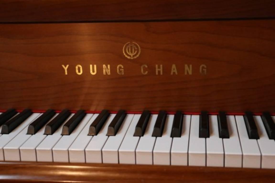 Korean Art Case Young Chang Player Piano 1986, Queen Anne Style Legs