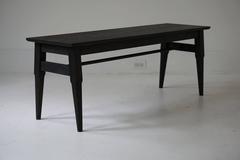 Reunion Bench Handcrafted Oxidized White Oak Bench Seating with Tapered Legs