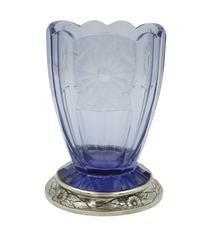 Sterling and Crystal Spanish Art Deco Vases