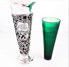 Gorham Vase with Green Liner