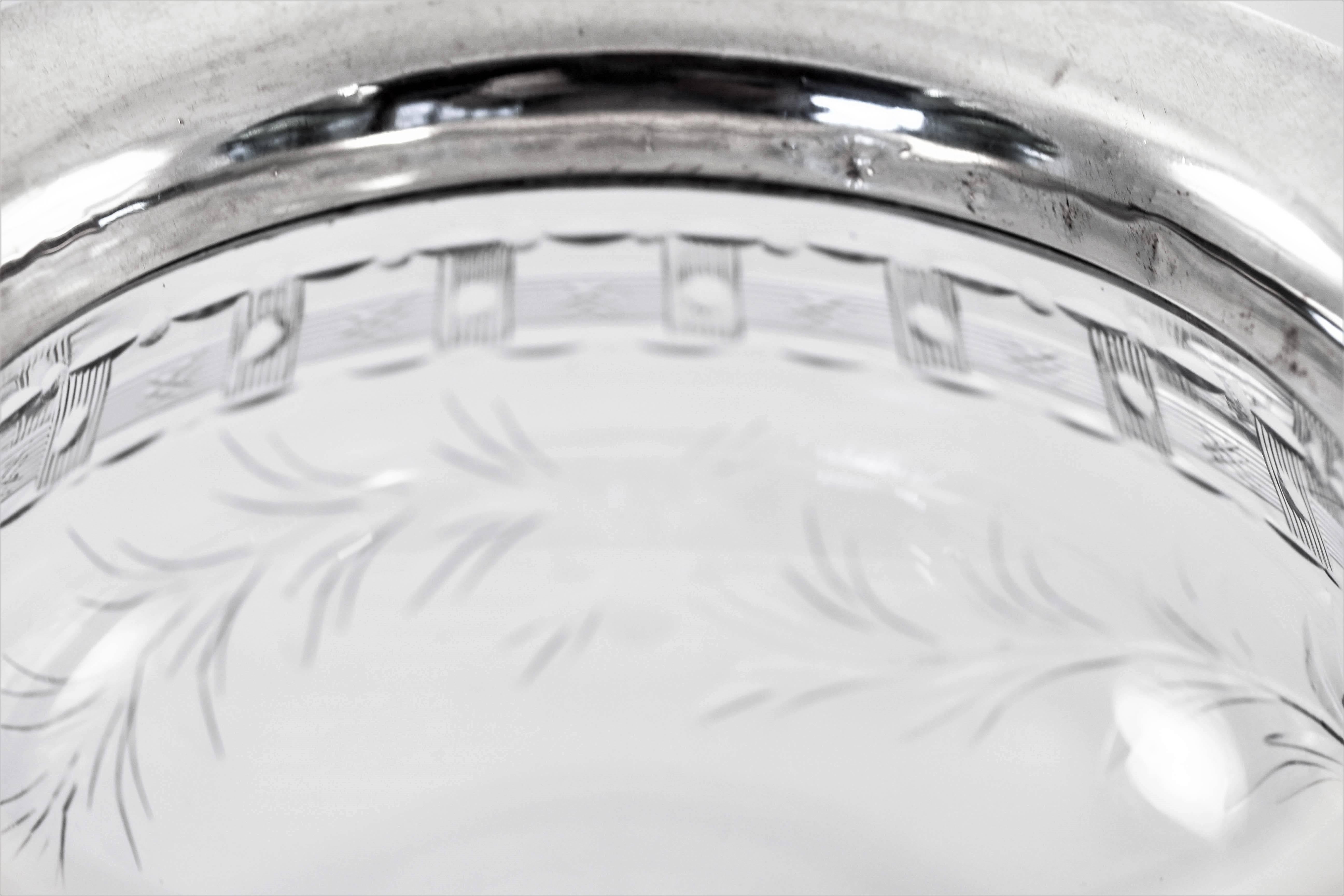 American Sterling and Crystal Bowl