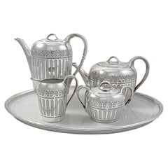 Sterling Silver & Porcelain Tea Service