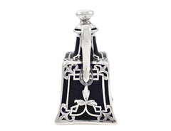 Sterling Silver Overlay Art Nouveau Decanter