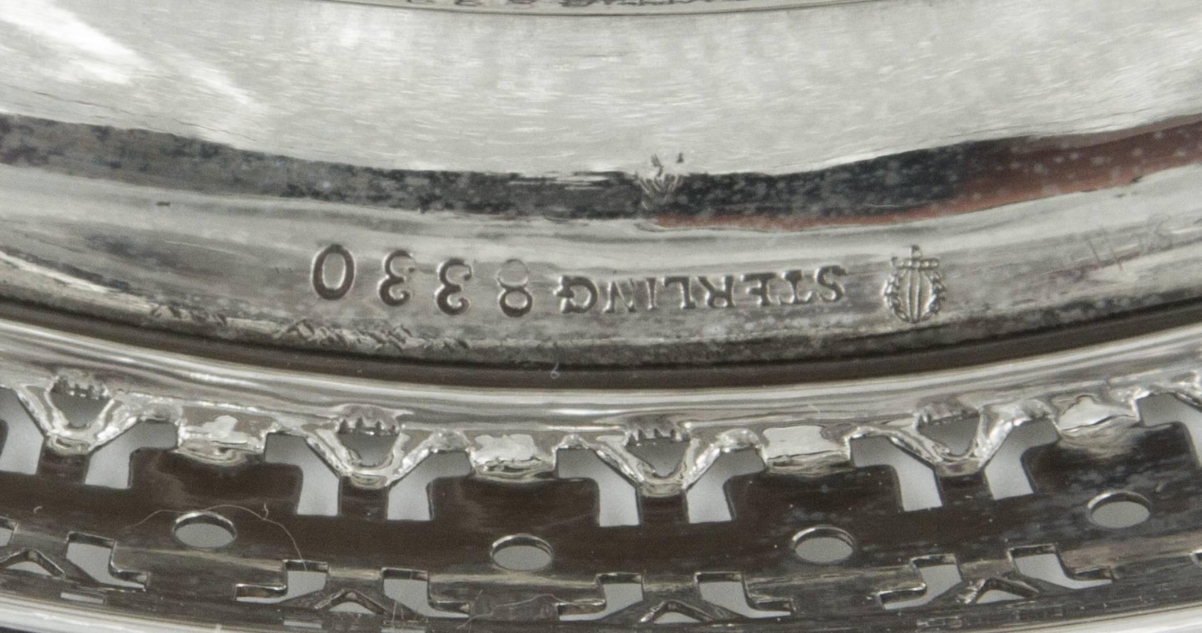 Crystal Urn and Under-Plate with Sterling Rim 4