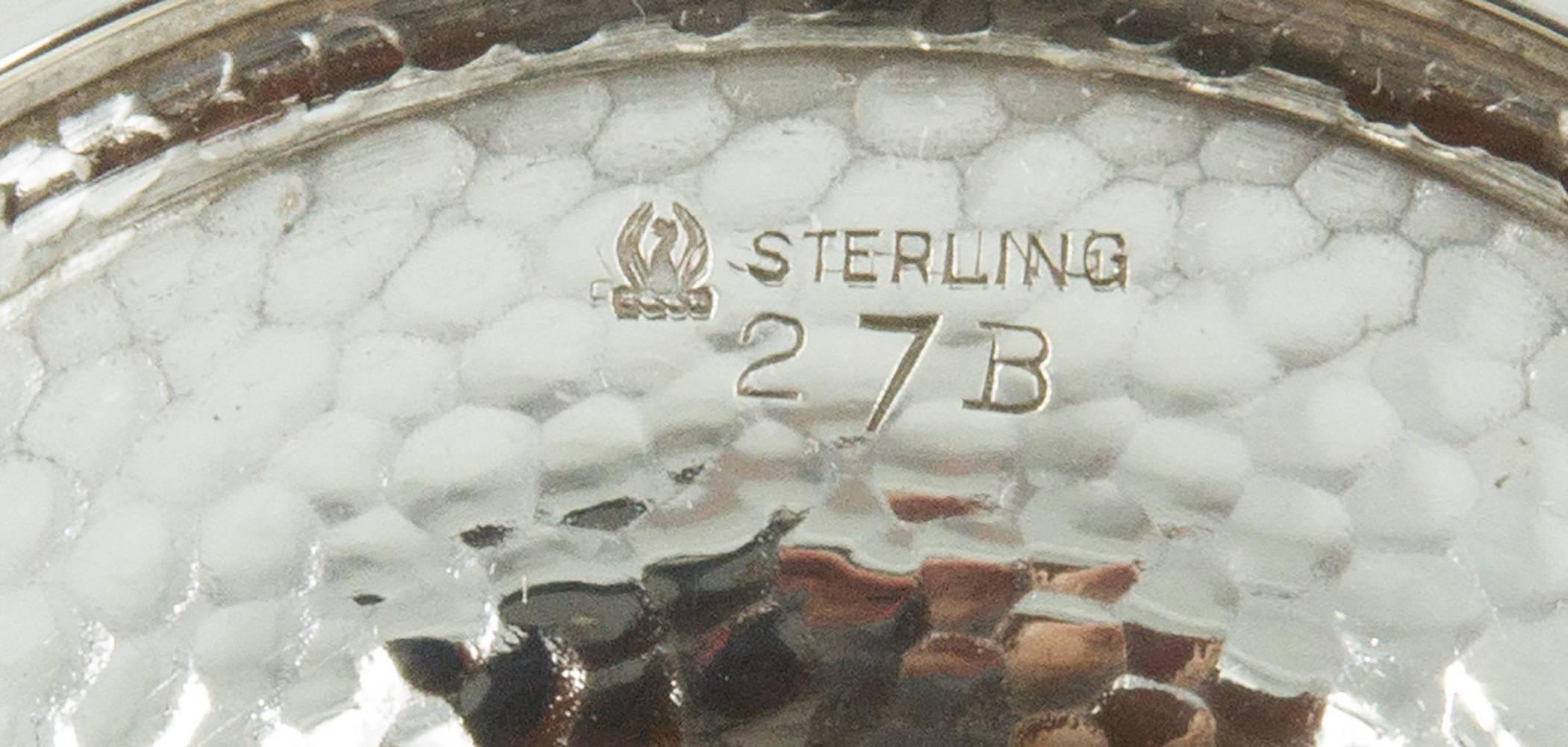 Sterling Silver Set of 12 Hammered Goblets