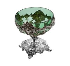 Rocco Pedestal Bowl with Green Liner