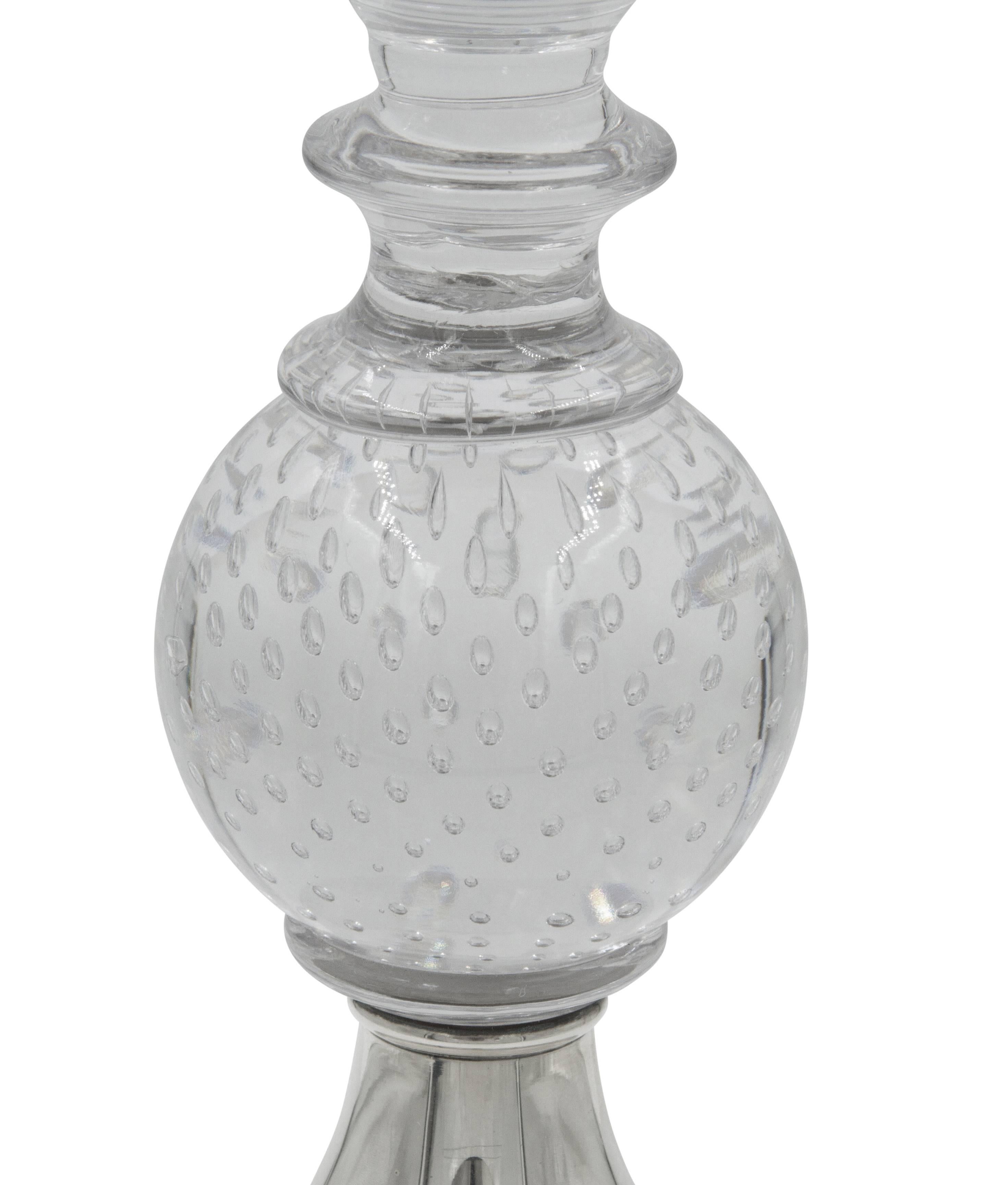 Hawkes Vase aus Kristall und Sterlingsilber (Mitte des 20. Jahrhunderts) im Angebot