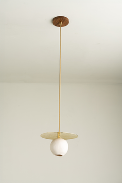 Cometa Pendant Light by Isabel Moncada, Hand-Hammered Brass & Glass