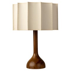 Organic Modern Table Lamp  Sculptural Parota Wood Base