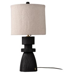 Mezquite Small Table Lamp by Isabel Moncada in Shou Sugi Ban Pinewood