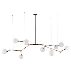 Mantis 9 Pendant Light by Isabel Moncada, Polished Bronze & Glass, New