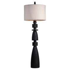 Mezquite Large Floor Lamp by Isabel Moncada in Shou Sugi Ban Pinewood