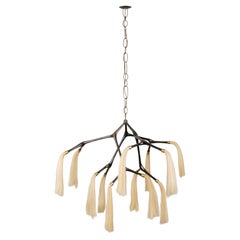 MARATUS Chandelier by Isabel Moncada, Bronze & Horsehair, 12 Lights