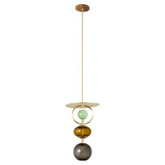 Vitrea Pendant Light by Isabel Moncada, Hand-Blown Glass, Brass, Retro