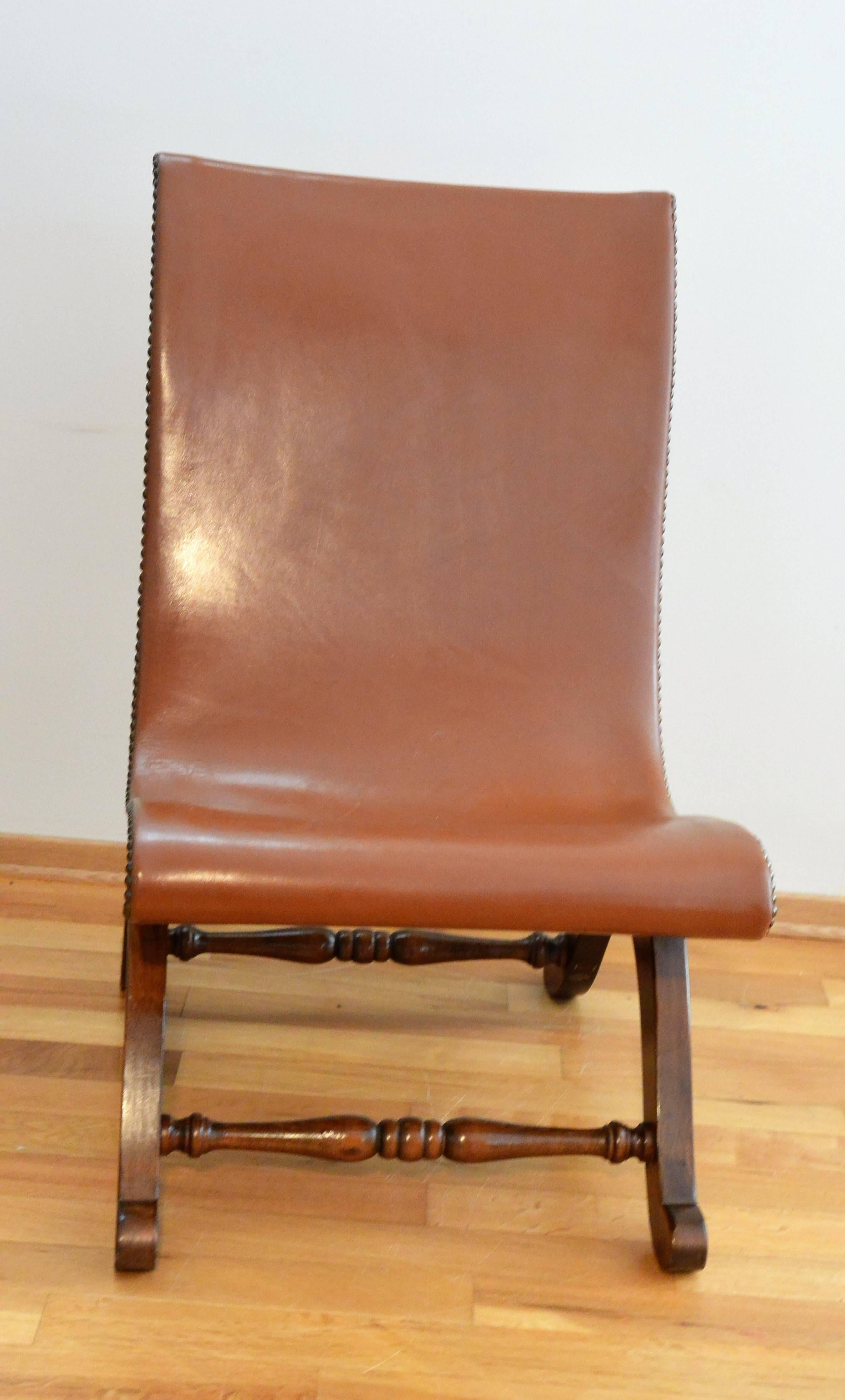 Spanish Pierre Lottier for Valenti Slipper Chair pair For Sale