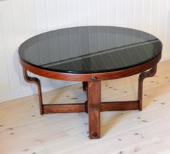 Rare Glass and beechwood Table Vad Norway