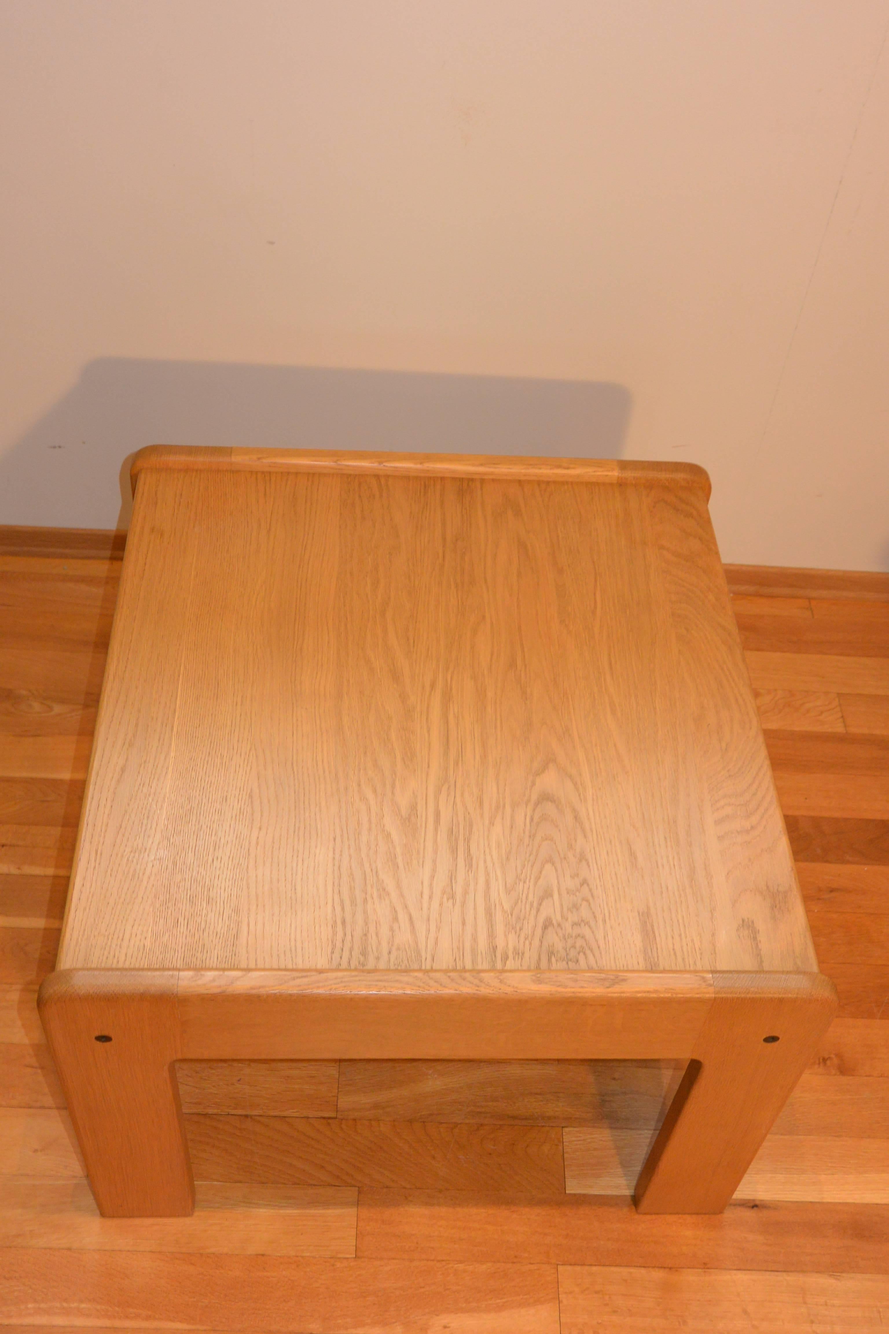 Fabric Pair of Yngve Ekström Oak Table and Chair, Swedish For Sale