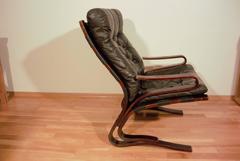 Kengu Pirate Brown Leather Chair Pair, Norway