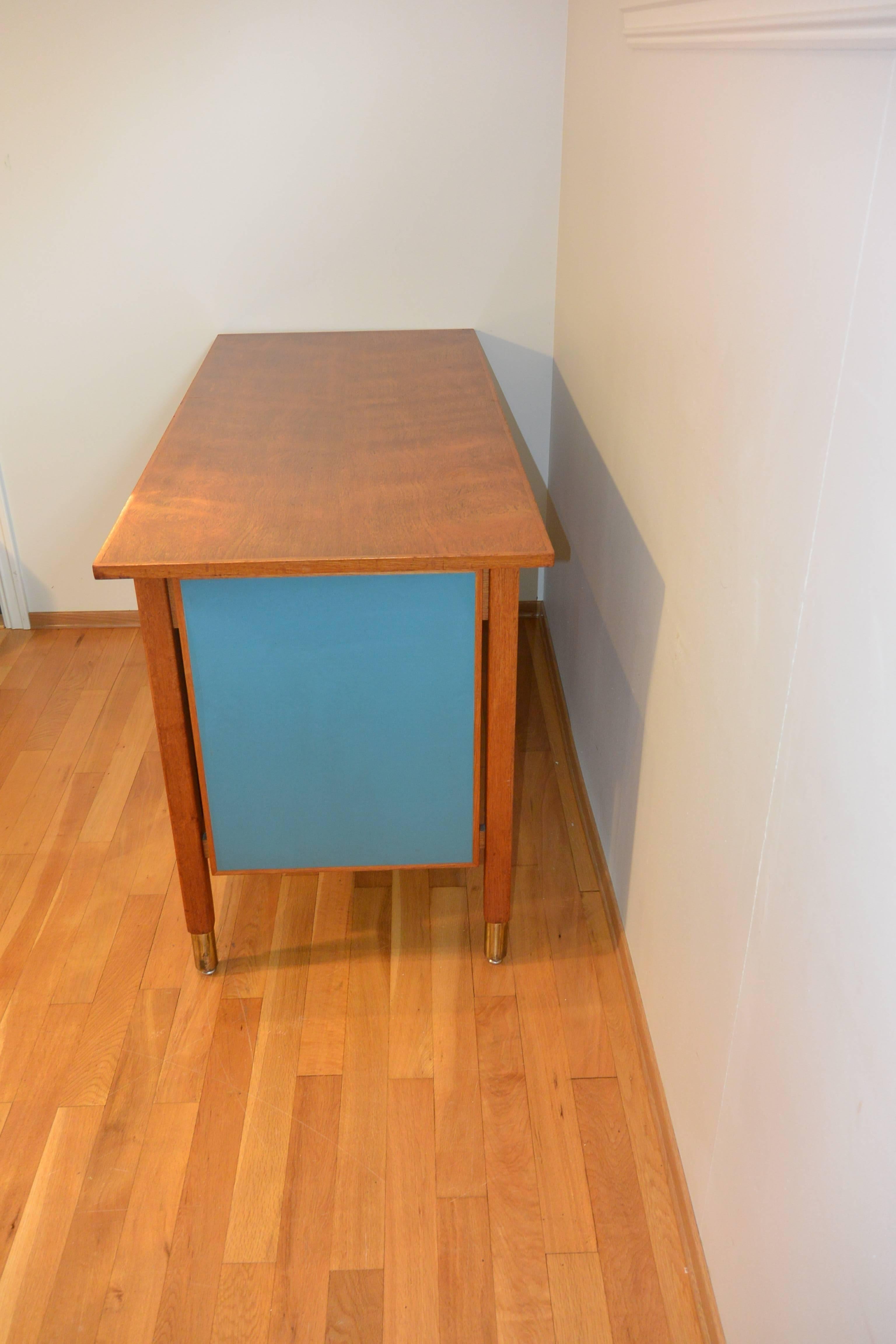 Woodwork 1957 Rare Teak Desk by Torbjørn Afdal, Norway For Sale