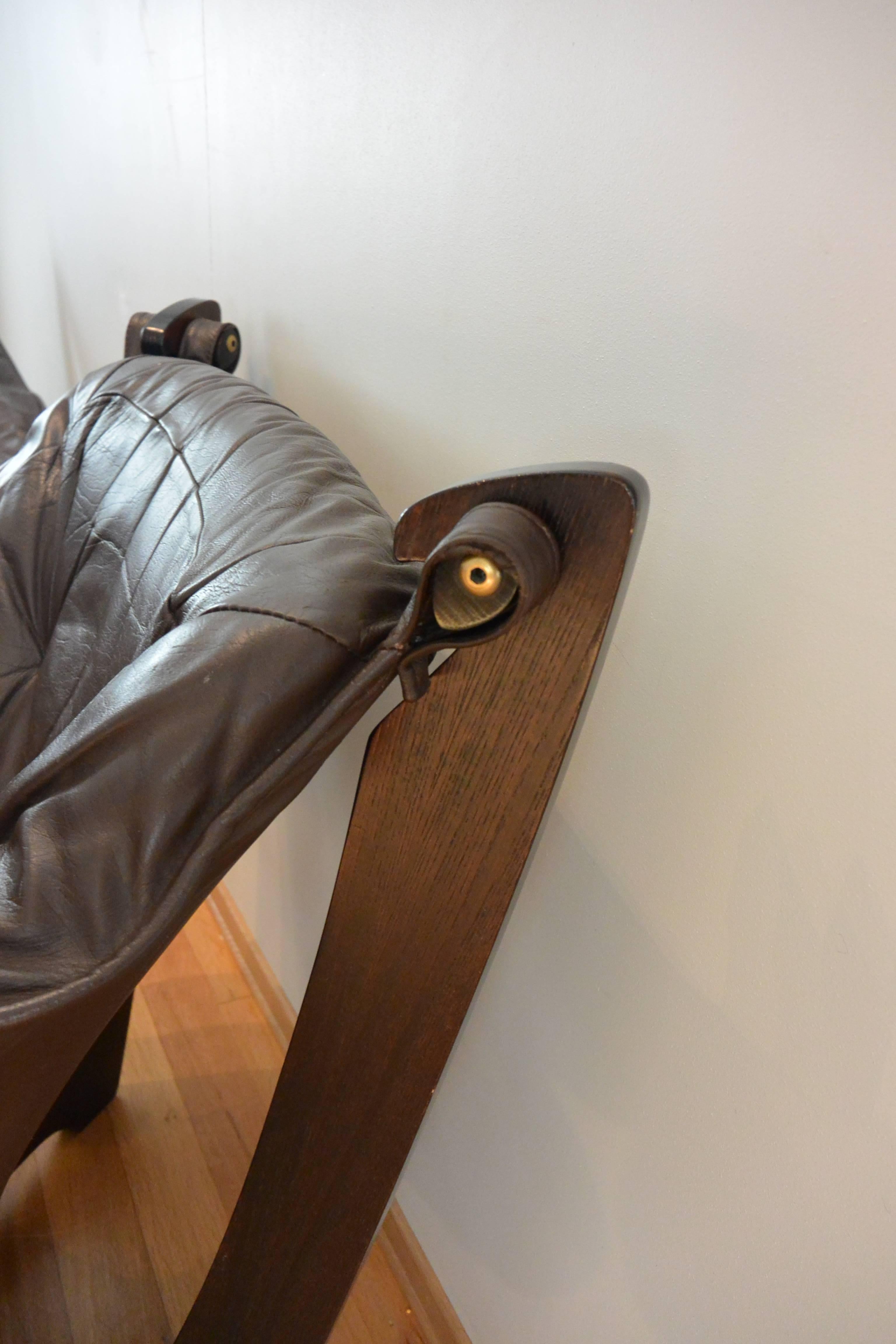 Leather Luna Chair Lounge Set of Four In Good Condition In Notteroy, NO