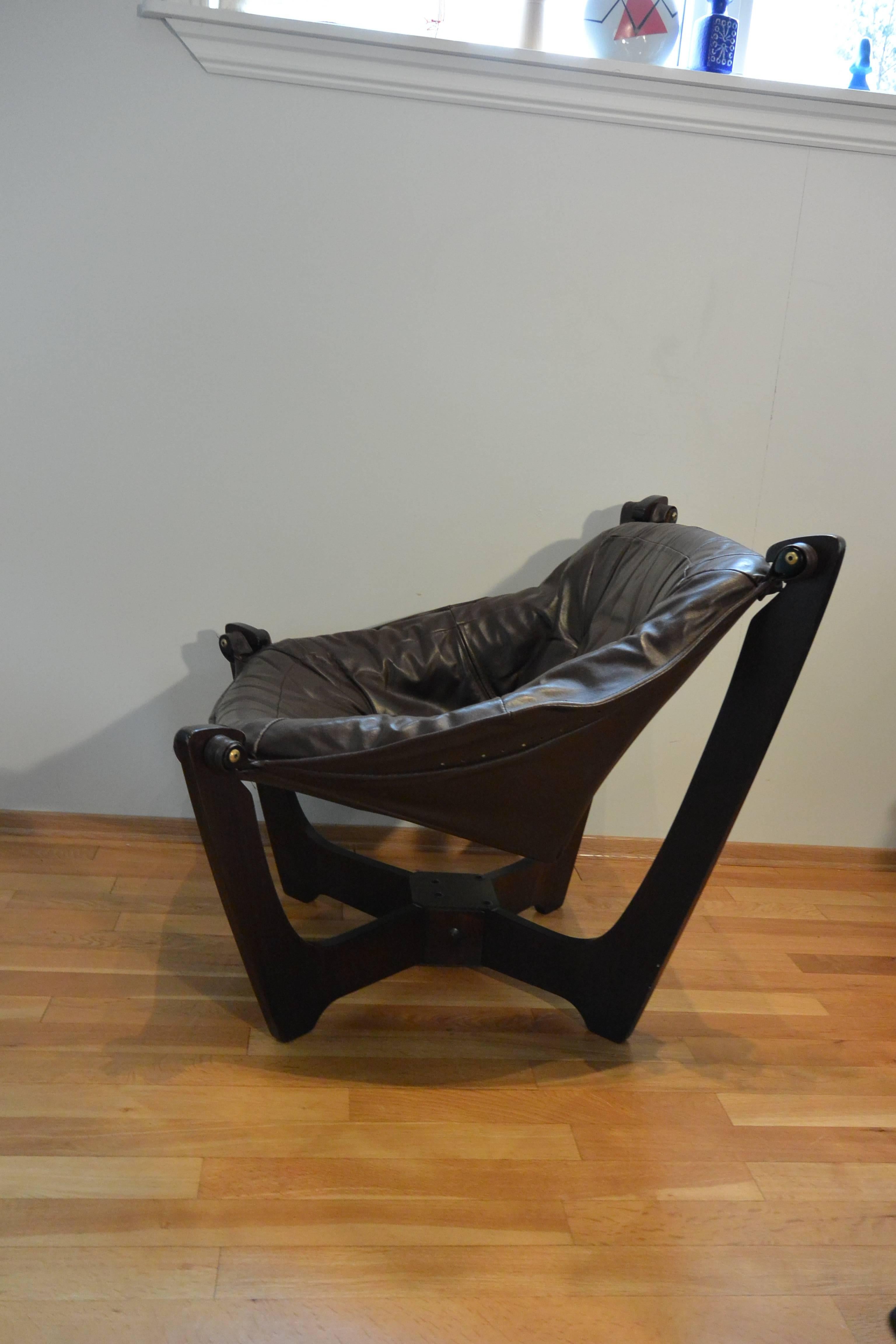 Late 20th Century Leather Luna Chair Lounge Set of Four