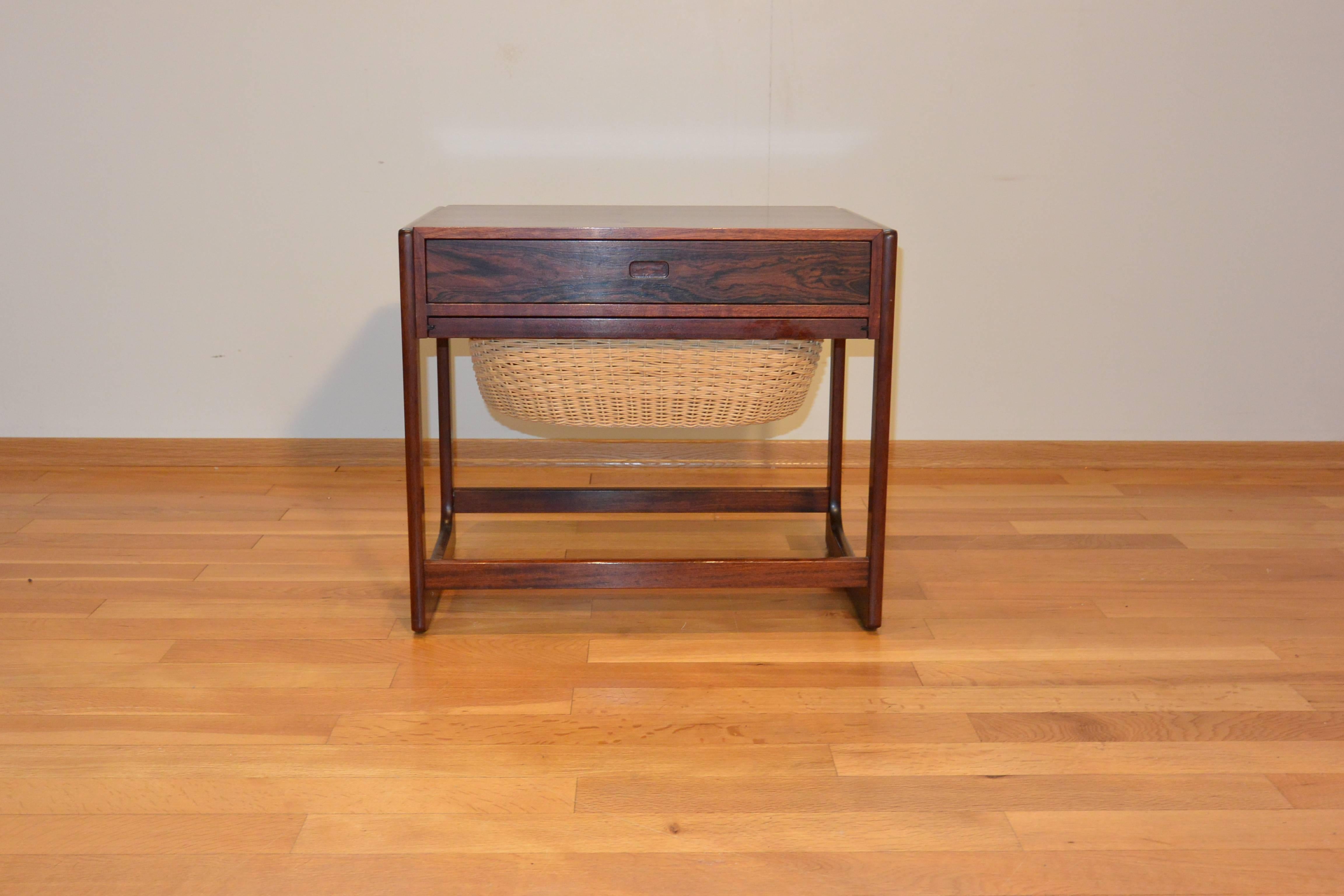 Scandinavian Rosewood Sewing Desk Table 3