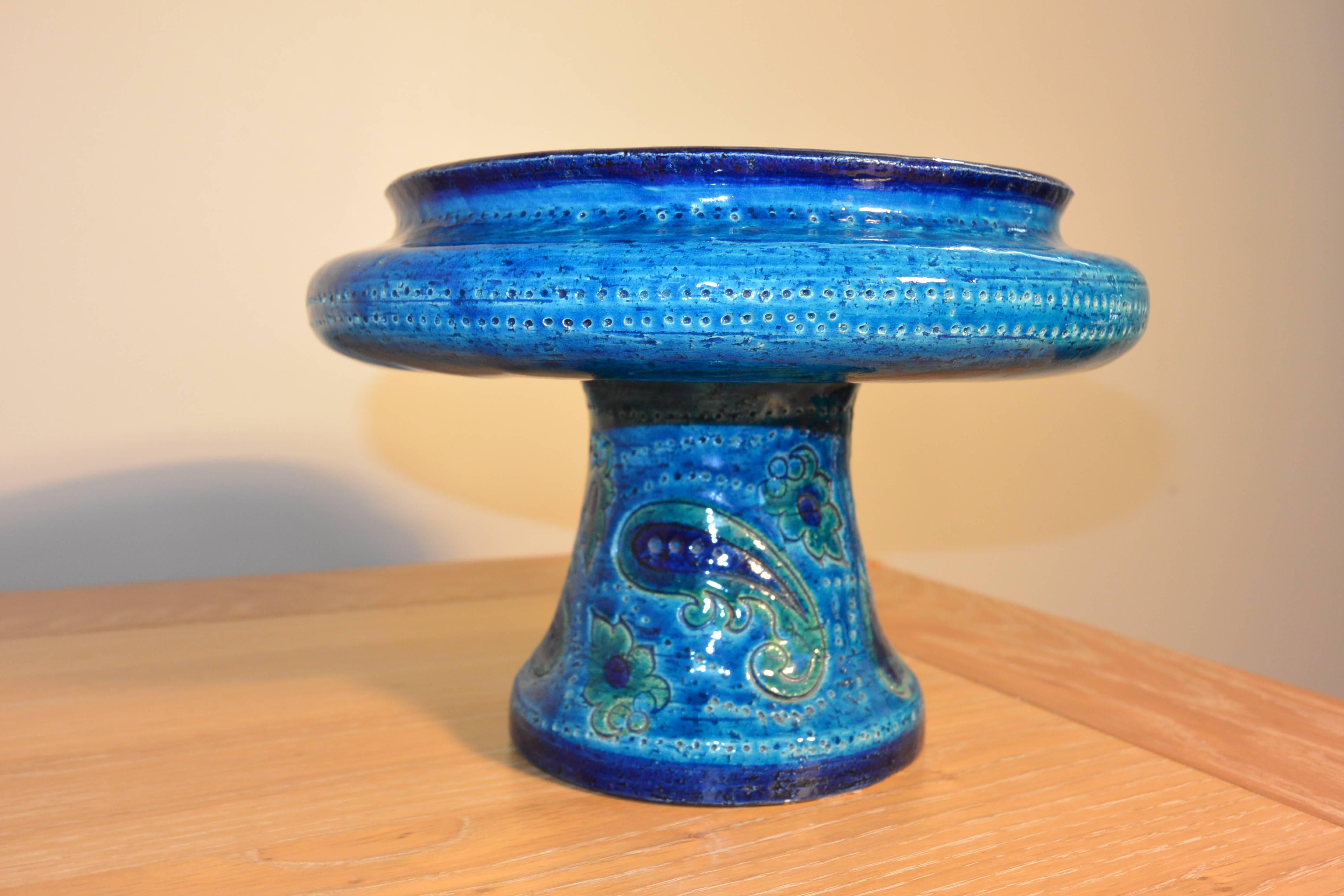 Fired Bitossi Rimini Blue Matching Pair For Sale