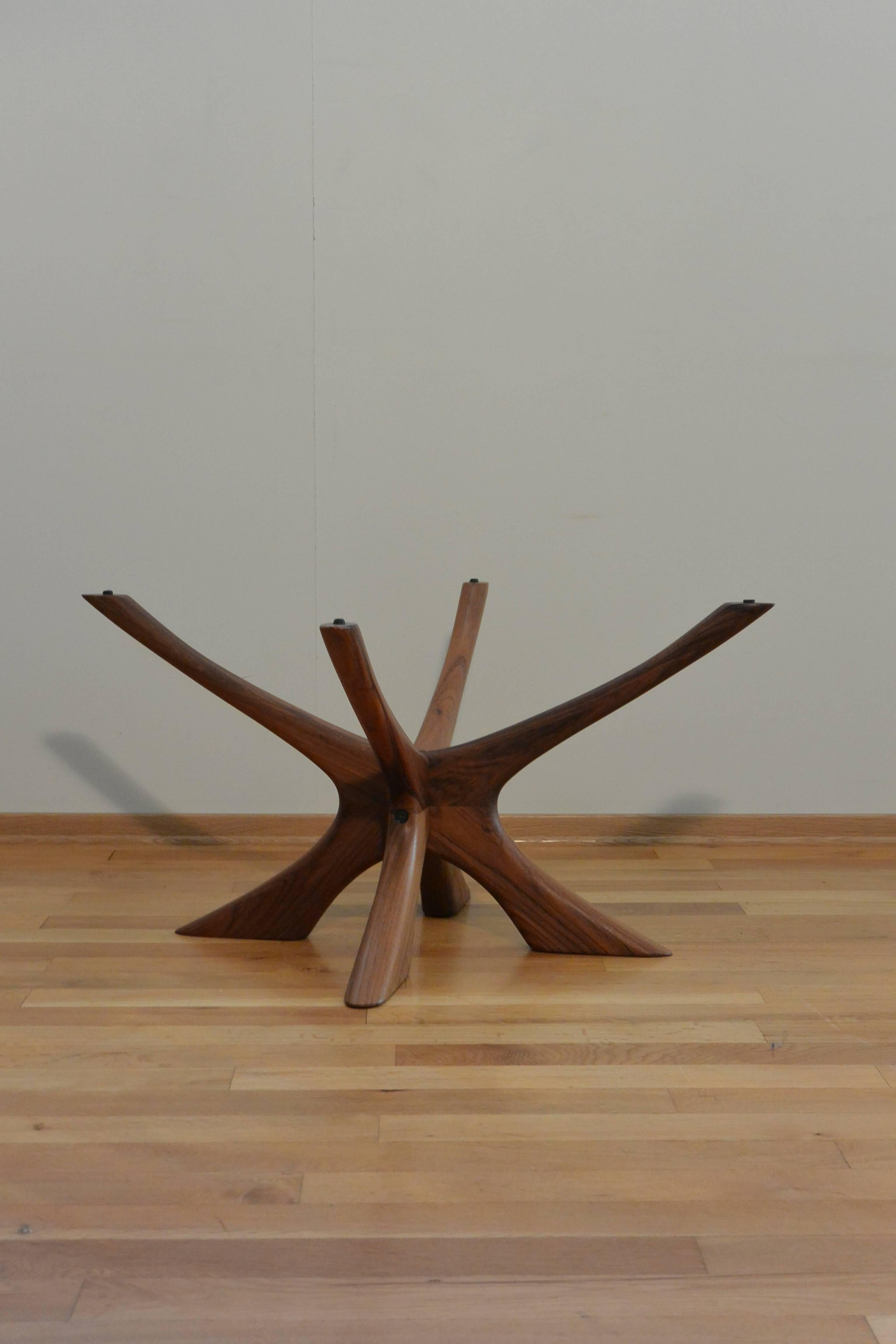 Scandinavian Modern 1960s Illum Wikkelso Sculptured Vintage Table Denmark For Sale