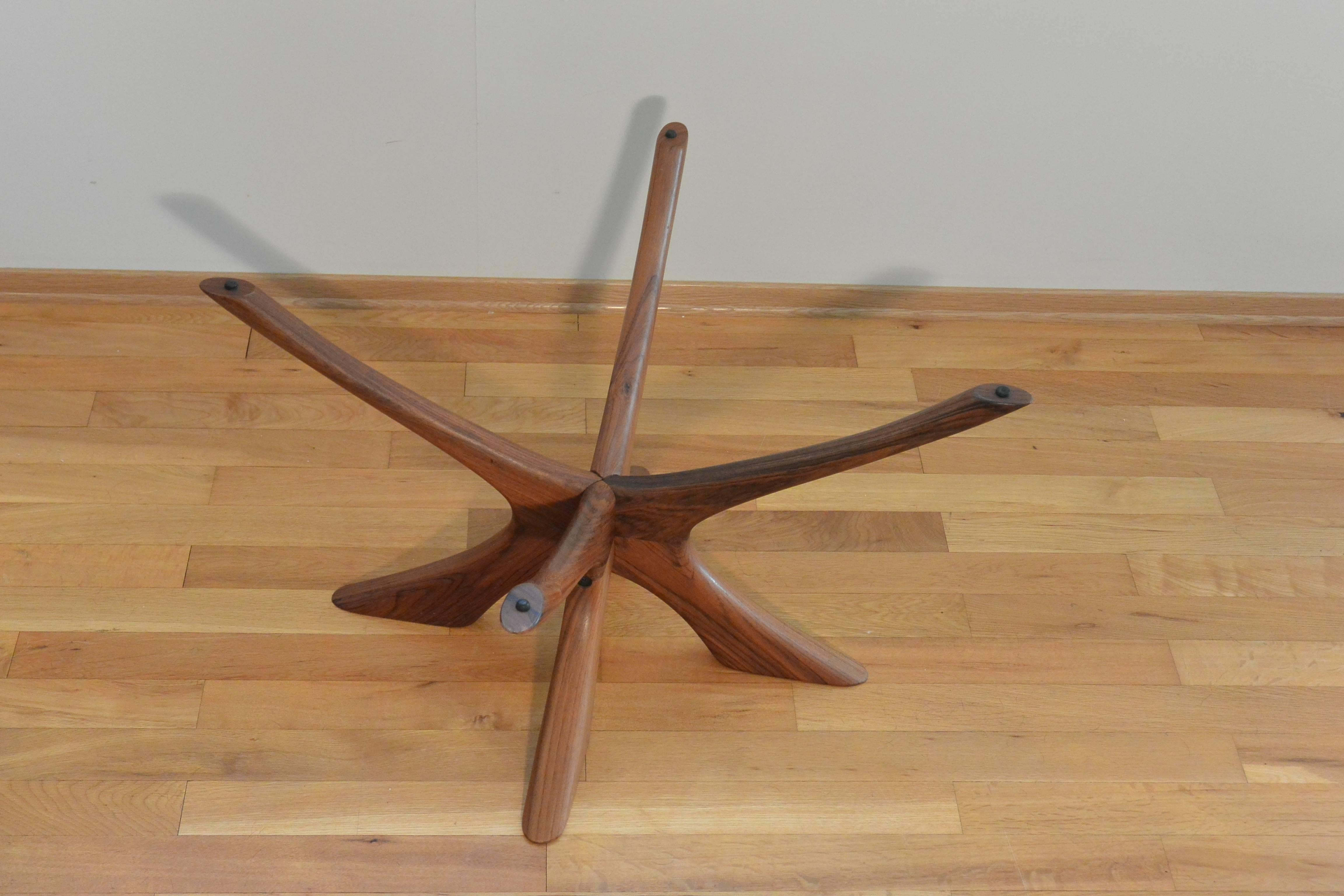 Danish 1960s Illum Wikkelso Sculptured Vintage Table Denmark For Sale