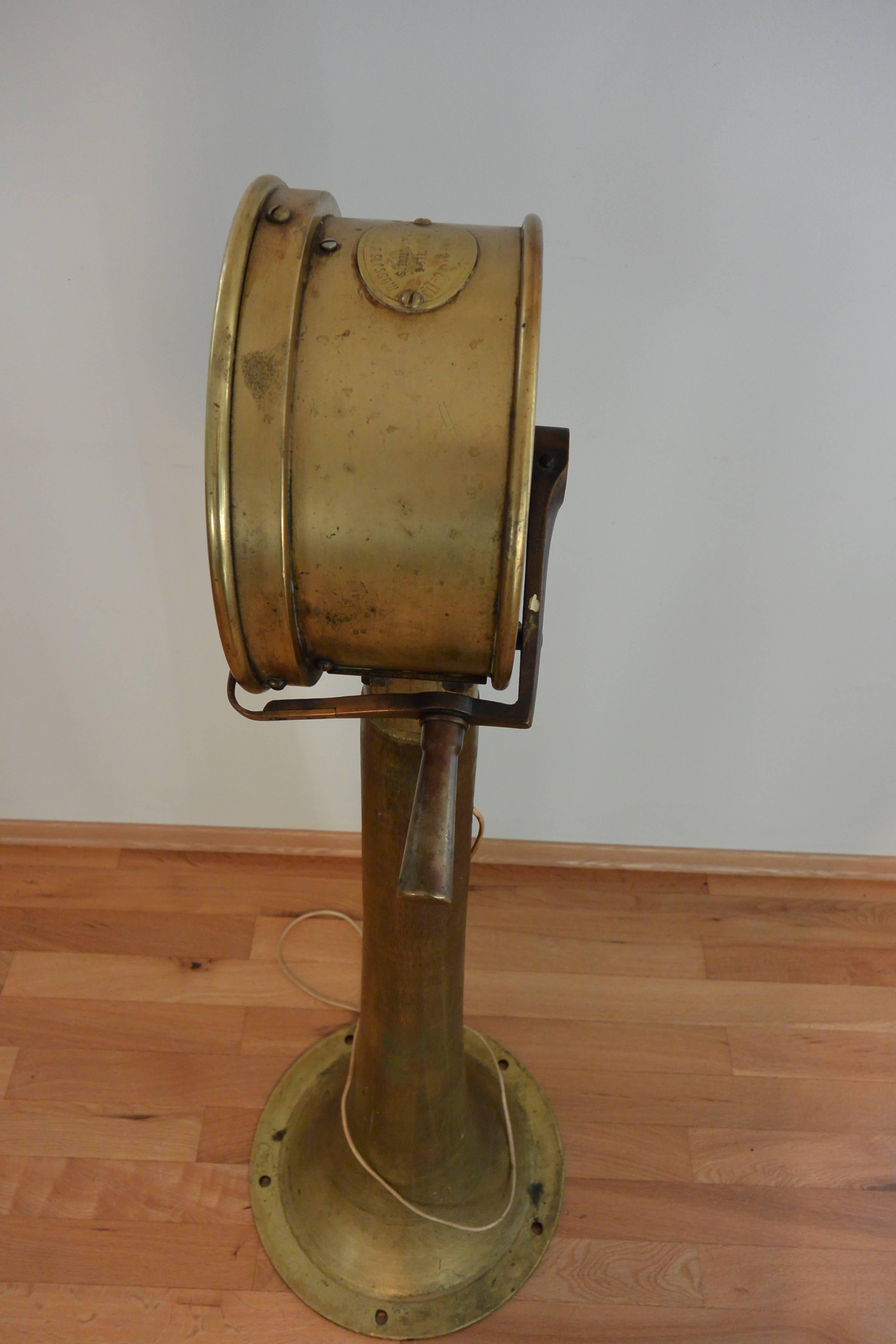 Cast Nautical Antique Ship Telegraph Instrument Brass, 1900s