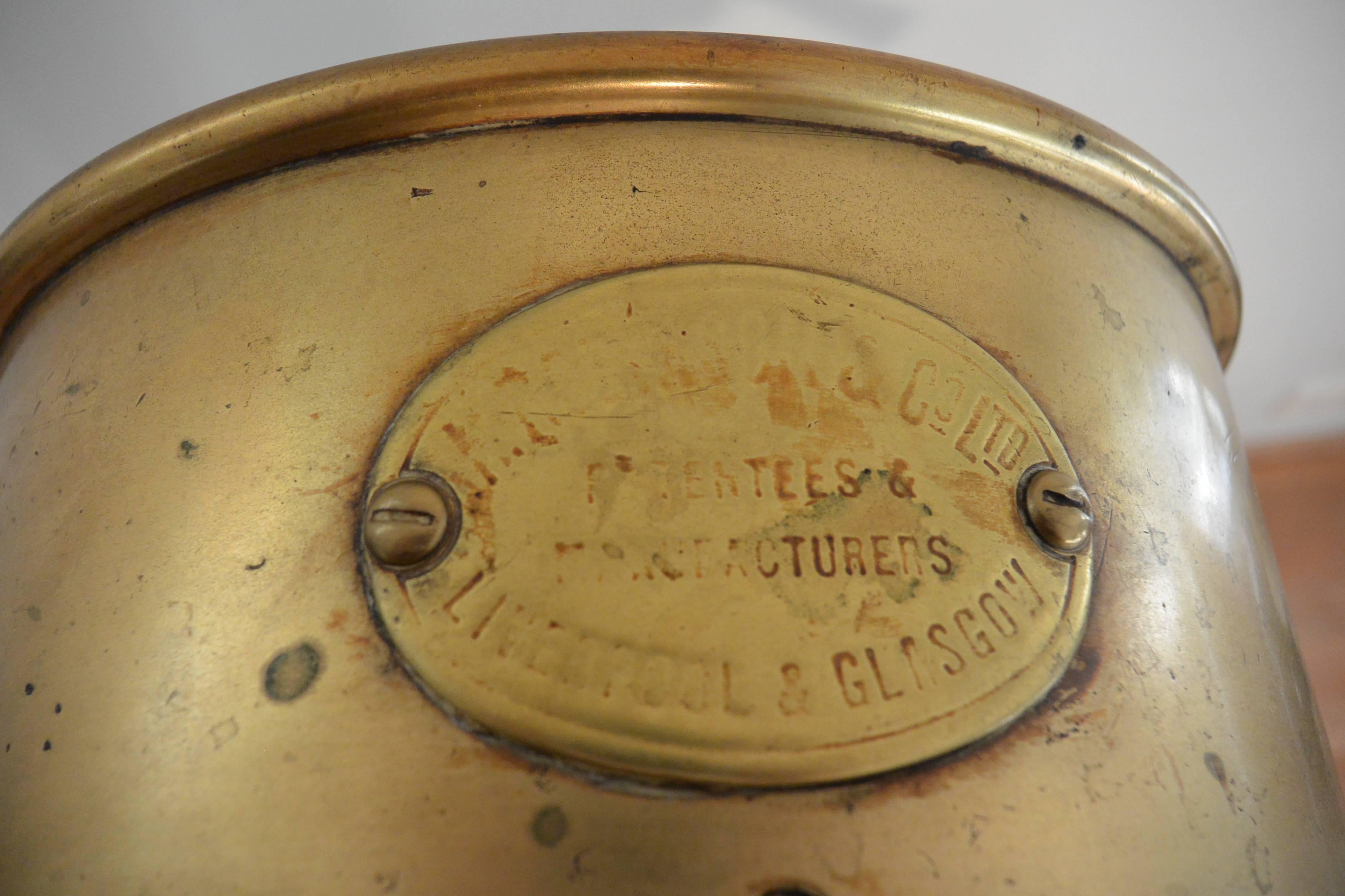 English Nautical Antique Ship Telegraph Instrument Brass, 1900s
