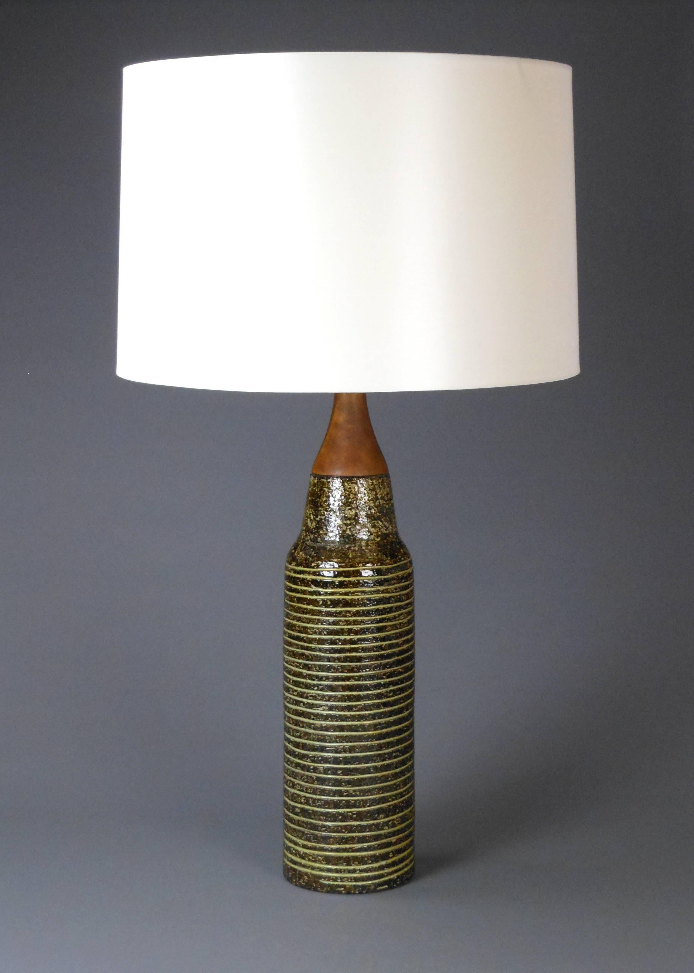 20th Century Scandinavian Modern Stoneware Lamp by Uppsala Ekeby For Sale