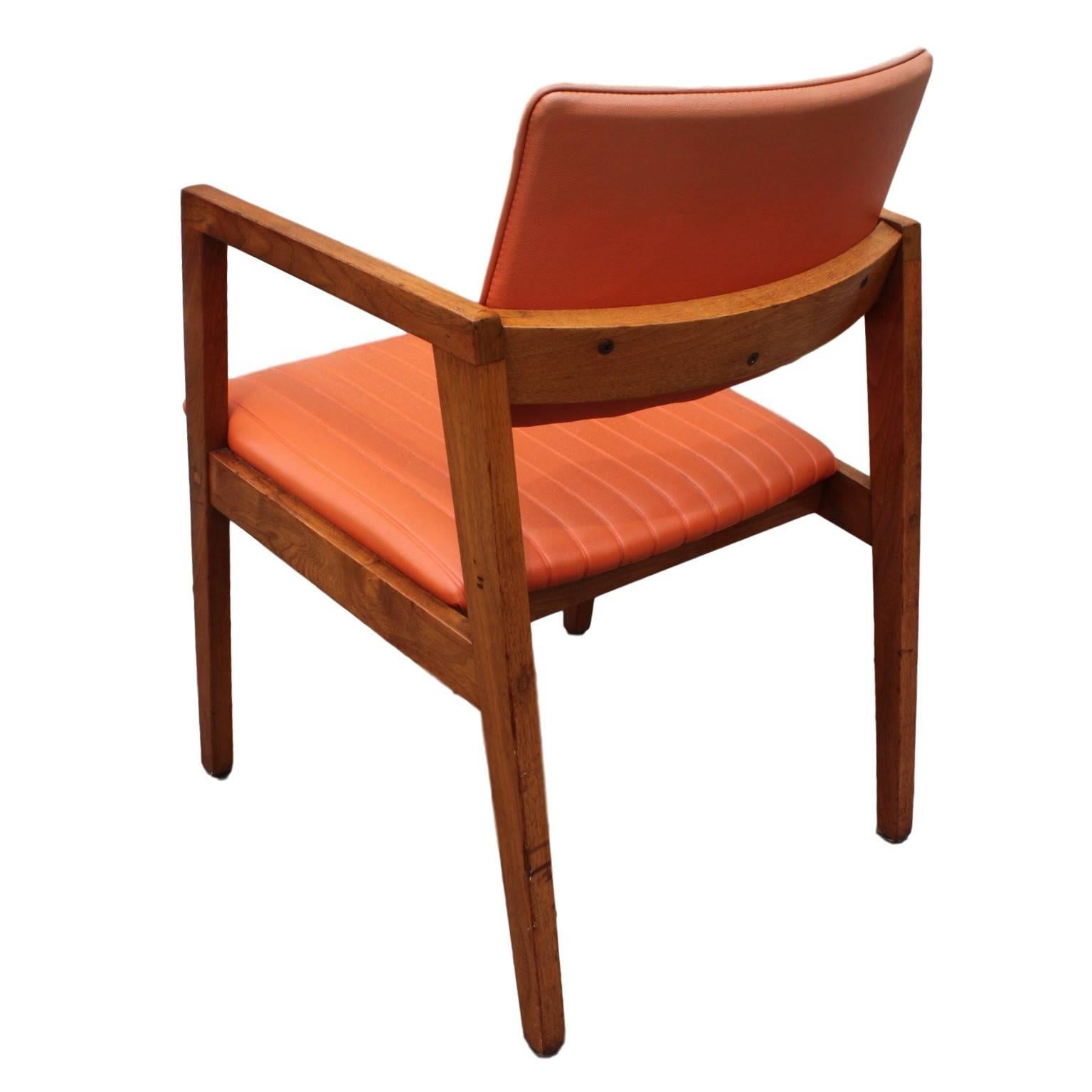 mid century orange chair